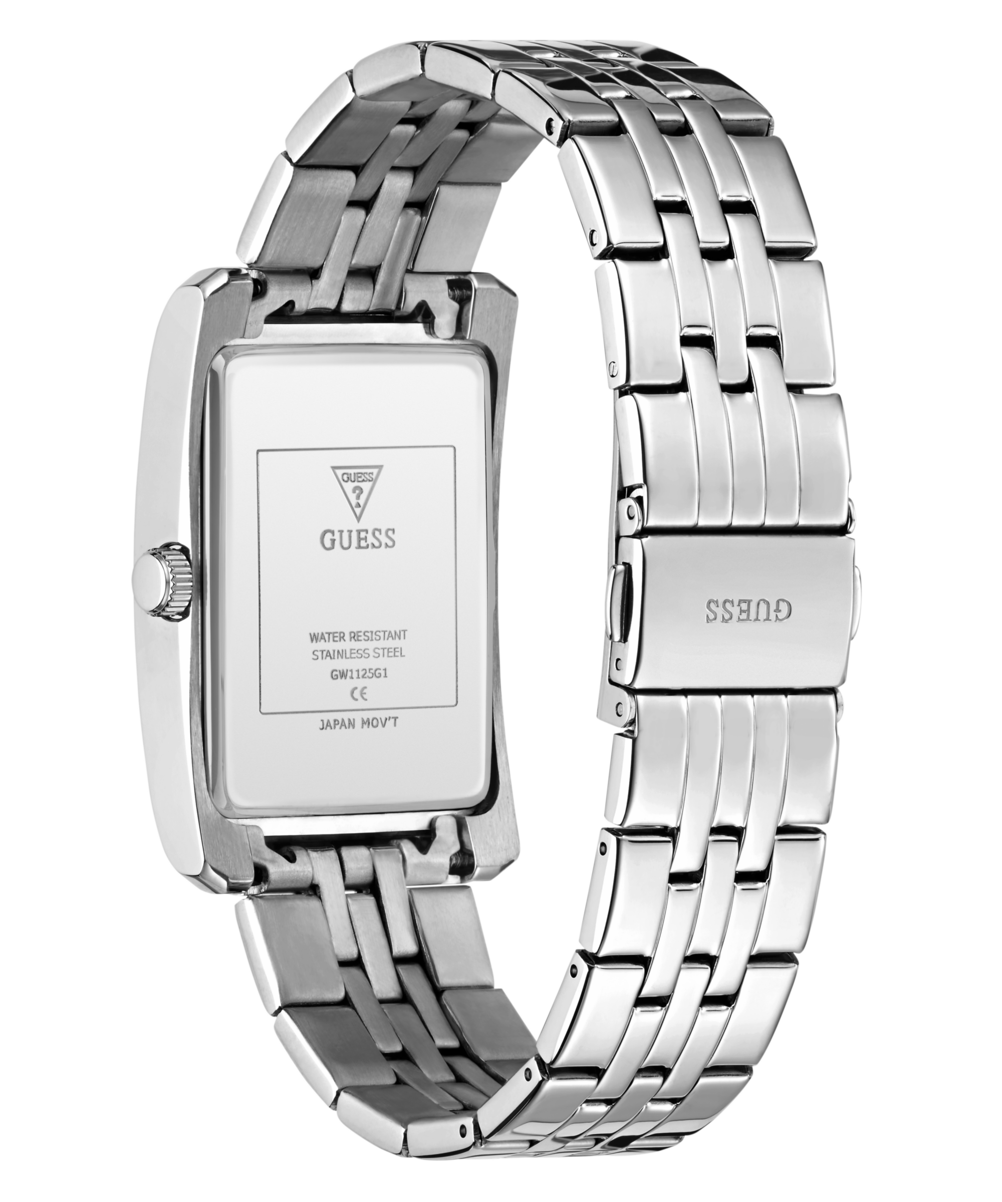 Guess Quarzuhr »HUGH« Armbanduhr, Damenuhr, Herrenuhr, Edelstahlarmband, analog, Tag