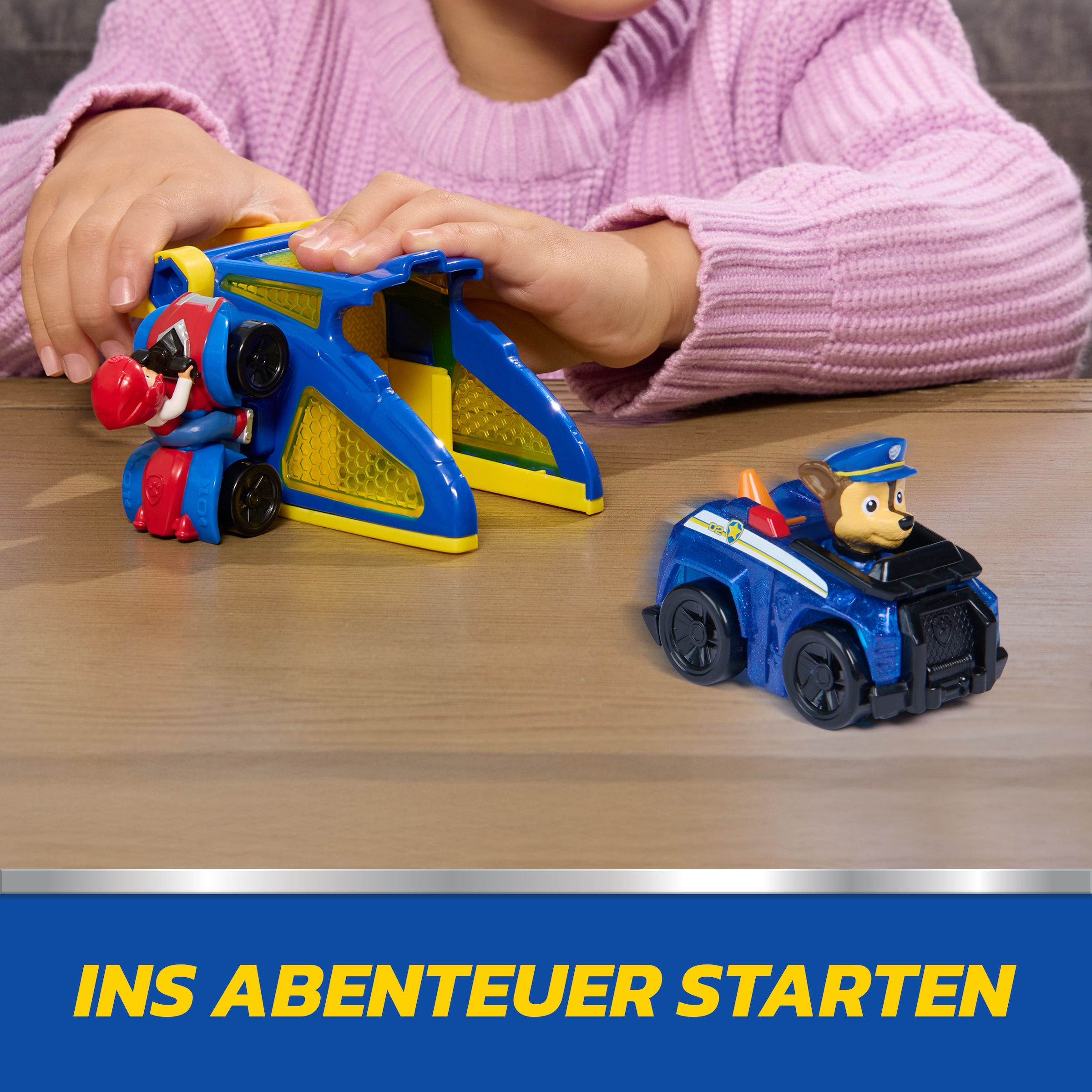Spin Master Spielzeug-Auto »PAW Patrol – Pup Squad Launcher mit Chase und Ryder Fahrzeugen«