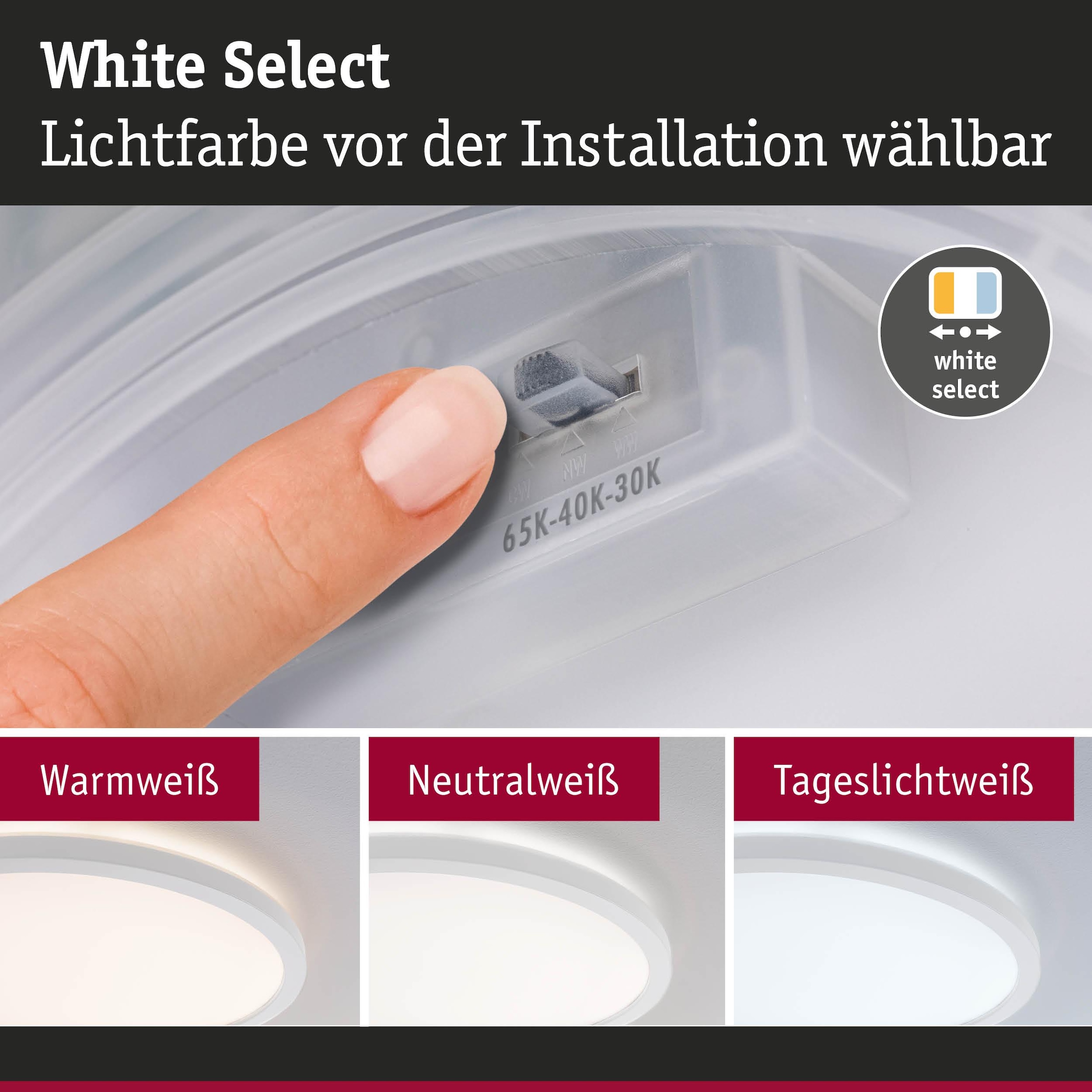 Paulmann LED Panel »Atria Shine 3000K IP44 White Select rund« LED-Modul 1 Stk. Tageslichtweiß Farbwechsler, Farbsteuerung