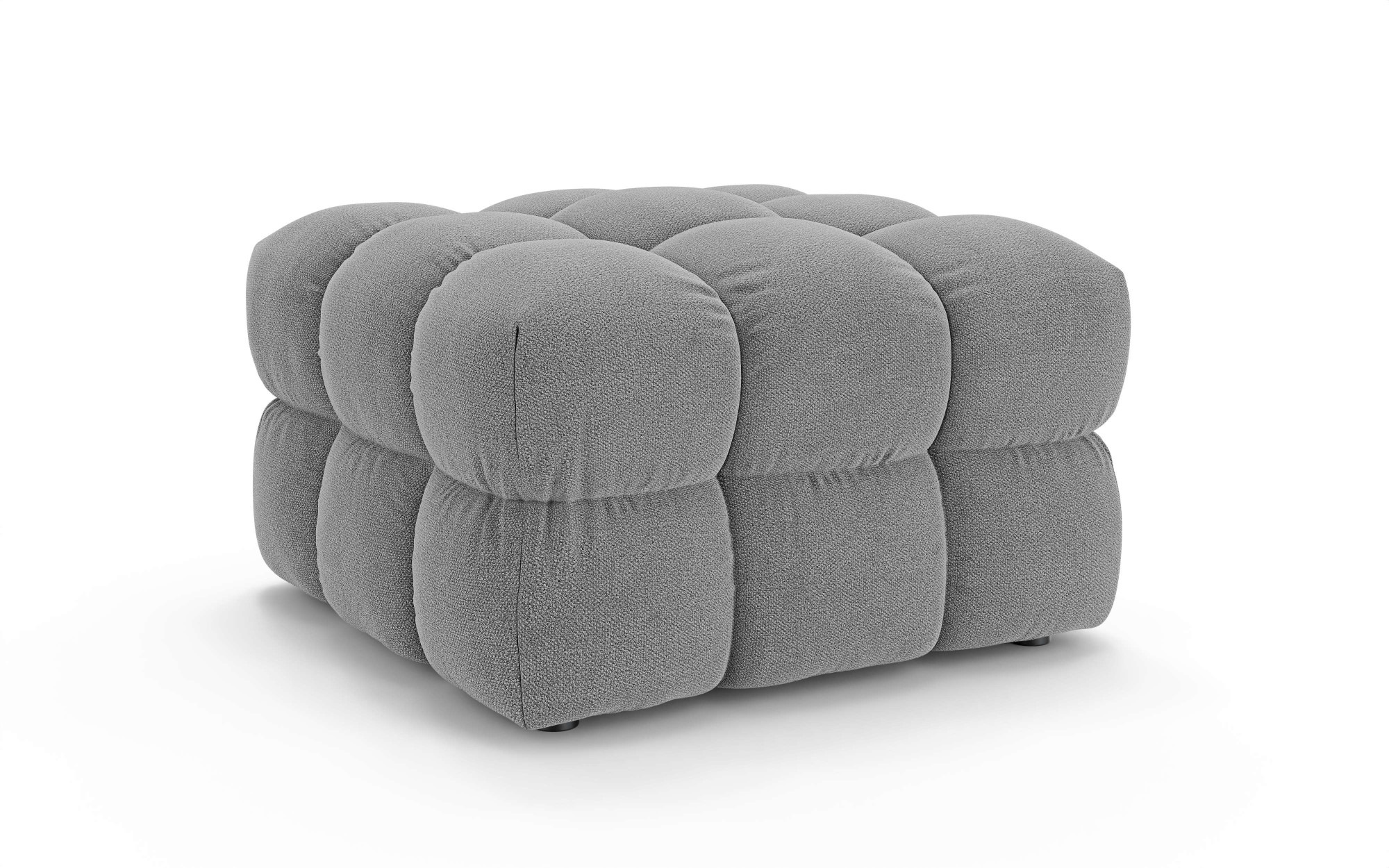 s.Oliver Polsterhocker »COBBO Sitzhocker Bubble-Optik, Maße B/T/H: 80/80/48 cm« passend zum Sofa, moderne Steppung und hoher Sitzkomfort