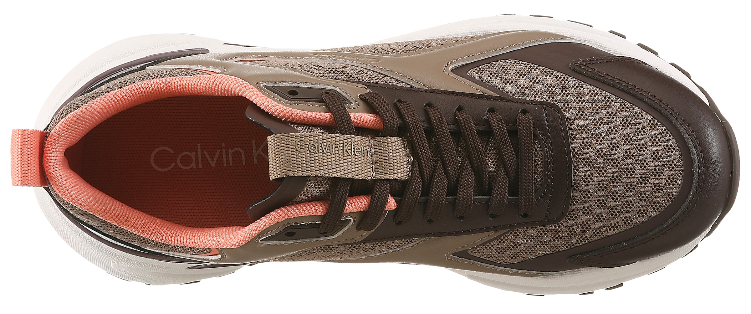 Calvin Klein Plateausneaker »HIKE RUN CKSTRIPE MESH«  Schnürschuh, Halbschuh, Freizeitsneaker mit Logo-Schriftzug