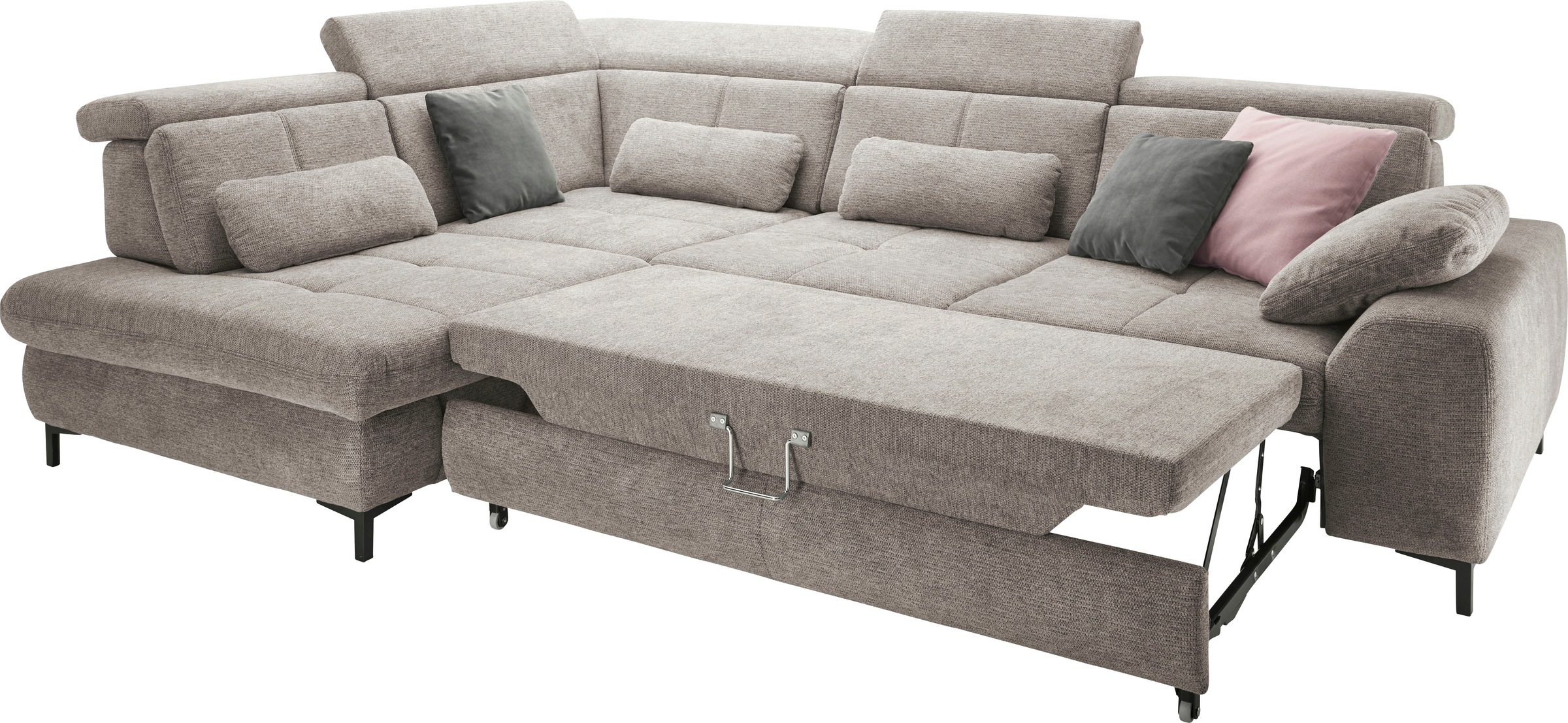 set one by Musterring Ecksofa »SO 3400, Komfortsitzhöhe 47cm oder 49cm, inkl. Sitztiefenverstellung«, verschiedene Funktionen, Kaltschaumpolsterung, Stellmaße 220 x 317 cm