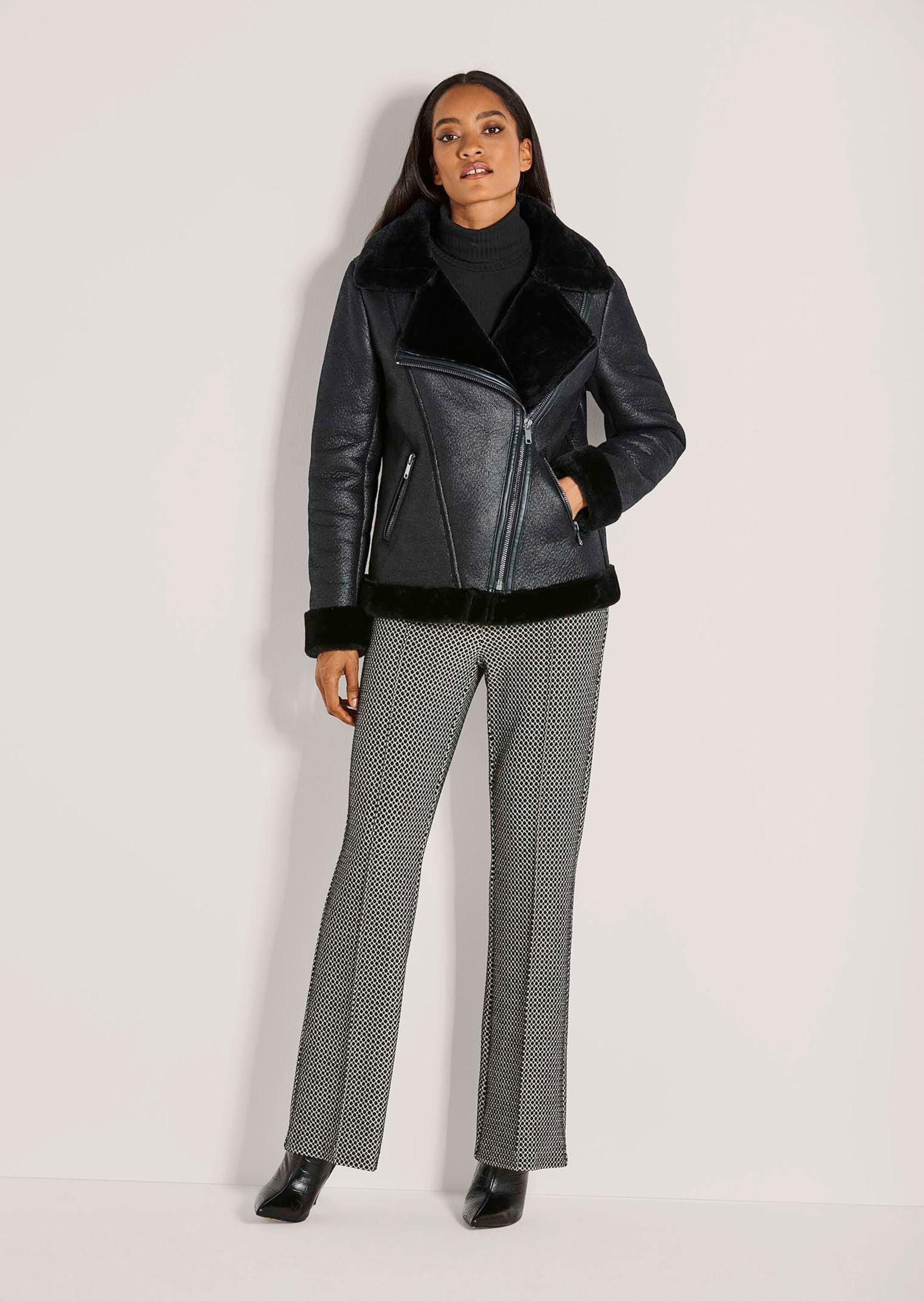 MADELEINE Kurzjacke »Jacke Edle Bikerjacke mit Reverskragen«