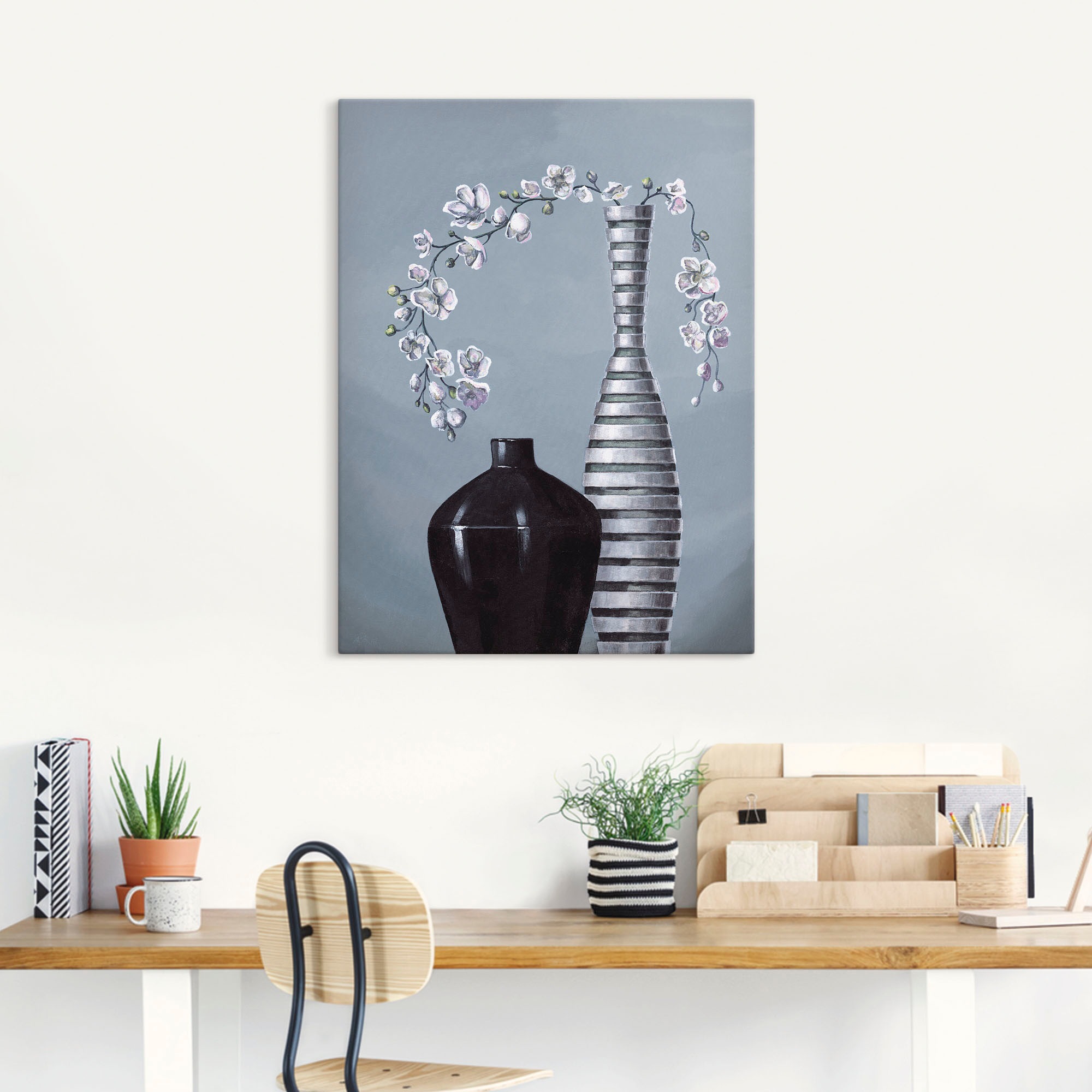 Artland Wandbild »Metallische Vasen«, Vasen & Töpfe, (1 St.), als Alubild, Outdoorbild, Leinwandbild, Poster, Wandaufkleber