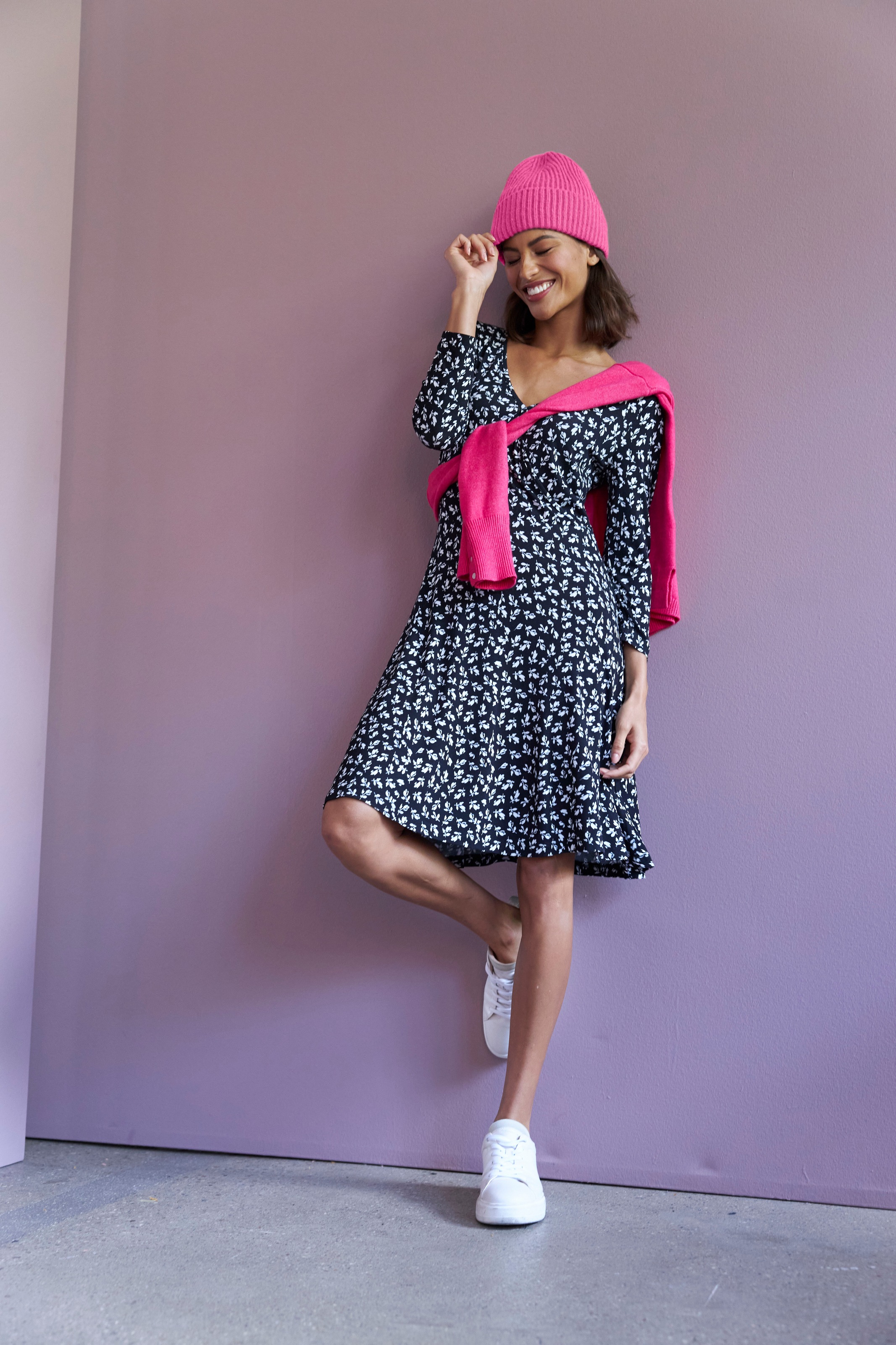 Online Shop Wickel-Ausschnitt Jerseykleid, kaufen mit Laura Scott im OTTO