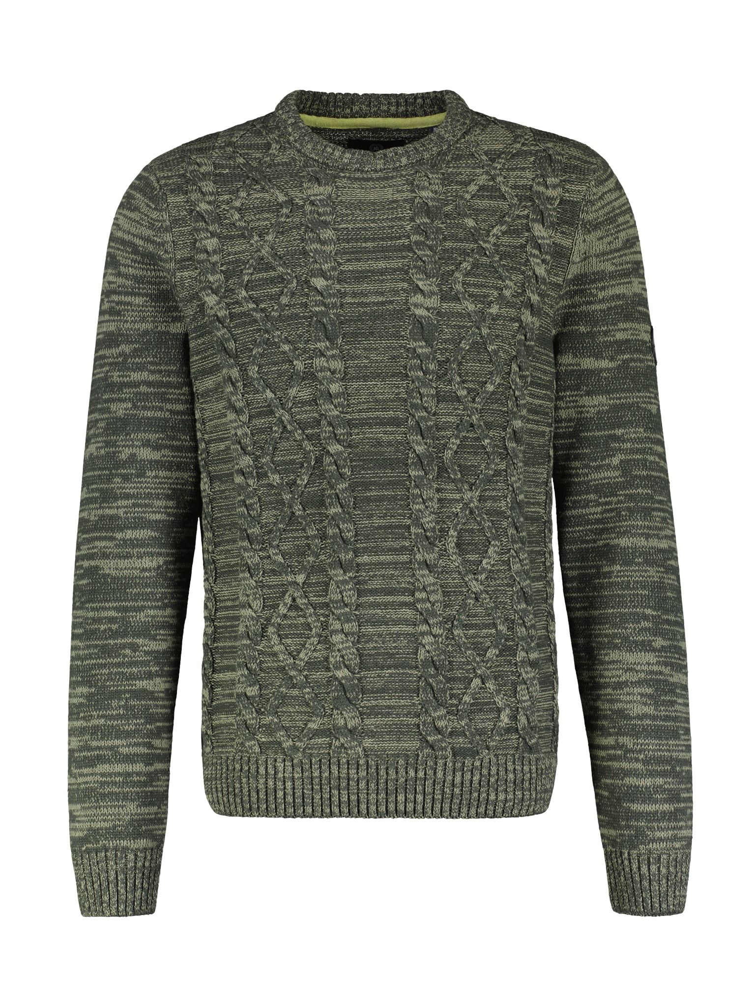 LERROS Strickpullover, meliert, mit Zopf-Muster