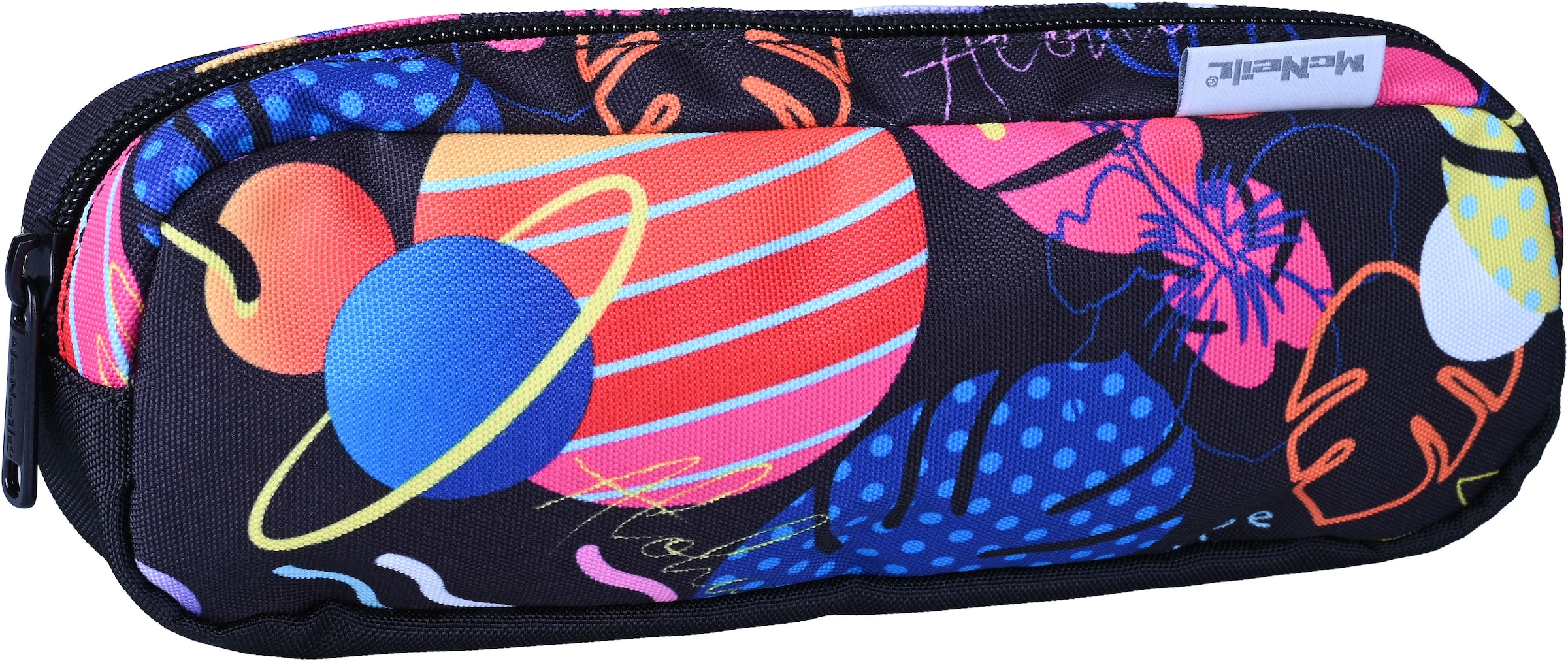 McNeill Schulranzen »Perfecto, Disney Stitch, black« Reflektierende Streifen auf den Schultergurten;Retroreflektierende Flächen inkl. Federmäppchen, Turnbeutel, Schlamperrolle & Motivmagnet