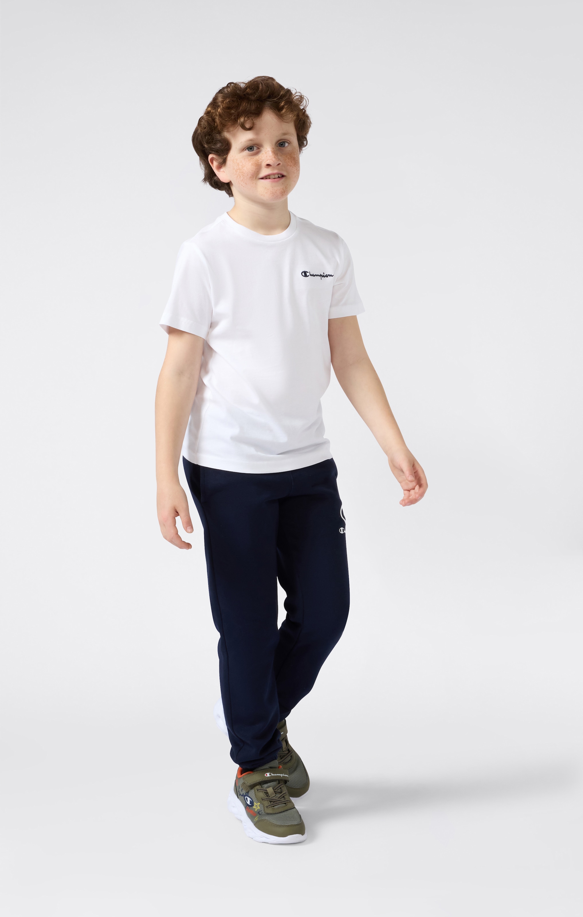 Champion T-Shirt »ICONS CONTRAST Crewneck T-Shirt« klassischer Schnitt, Kurzarm, für Kinder, für Sportmode