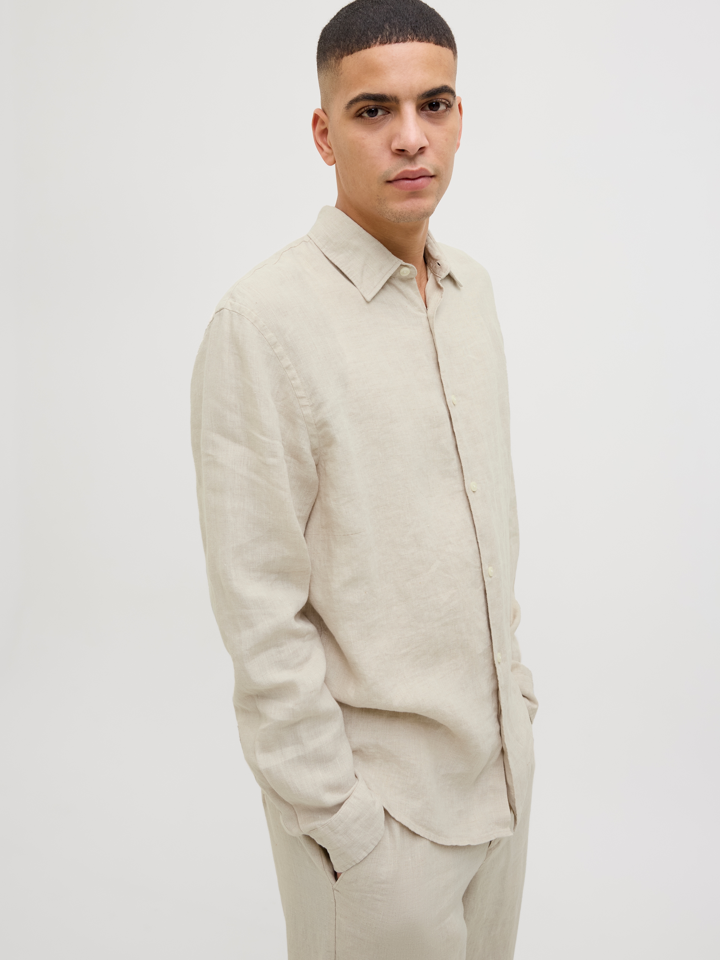 Jack & Jones Langarmhemd »JPRCCLAWRENCE LINEN L/S SHIRT SN«