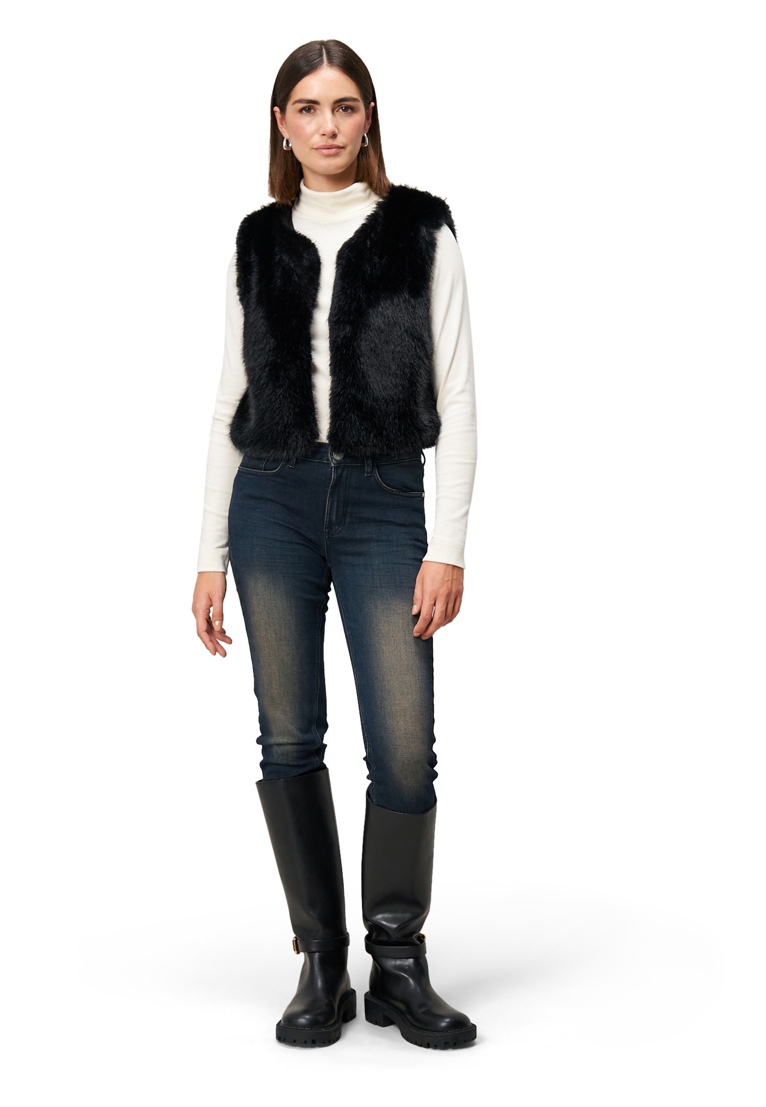 Zero Jackenblazer »Weste in Felloptik«