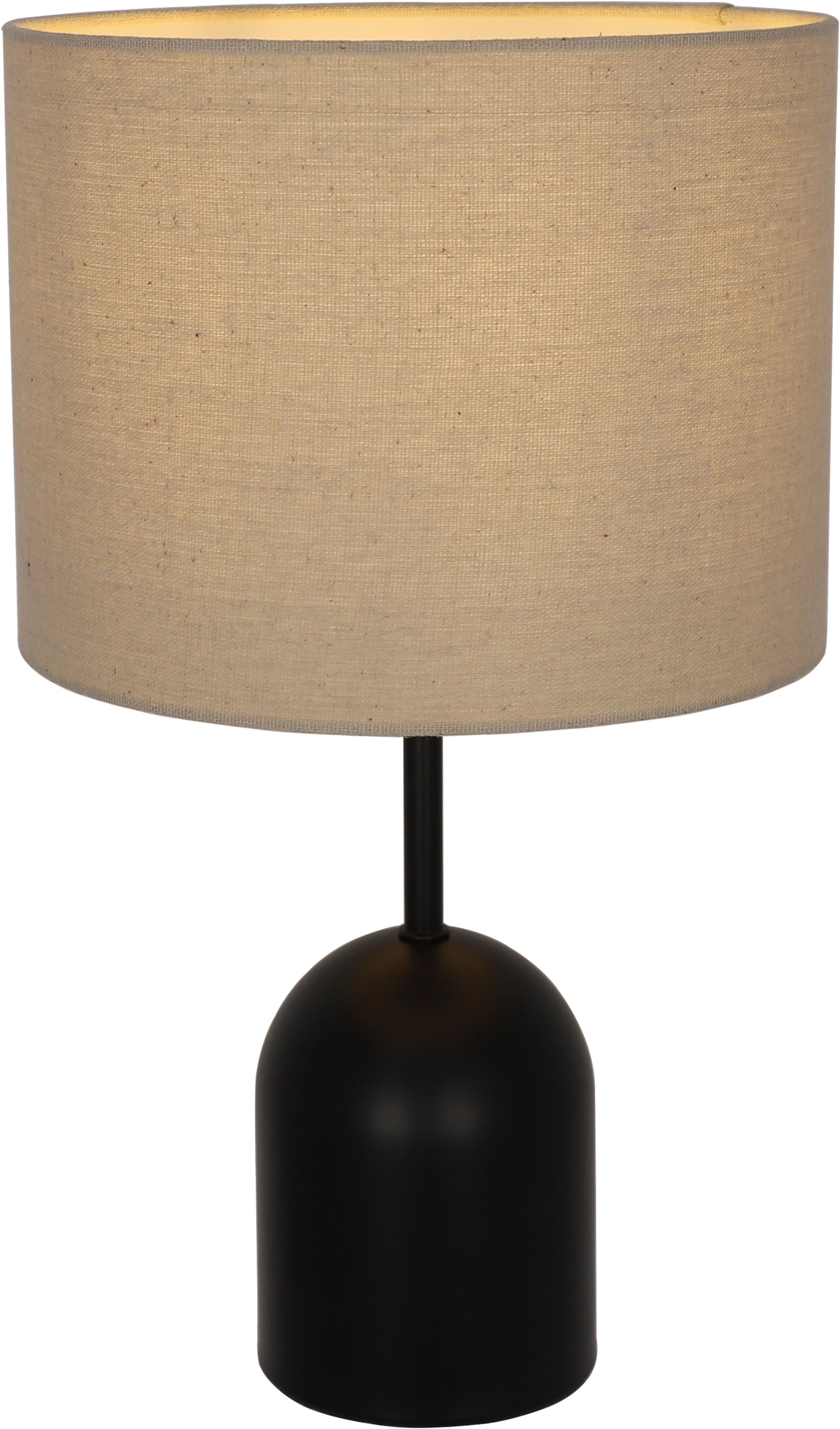 OTTO home Tischleuchte »Charleen« E27 1 Stk. LED max. 6 Watt, Metallfuß, Leinenschirm Ø 23 cm