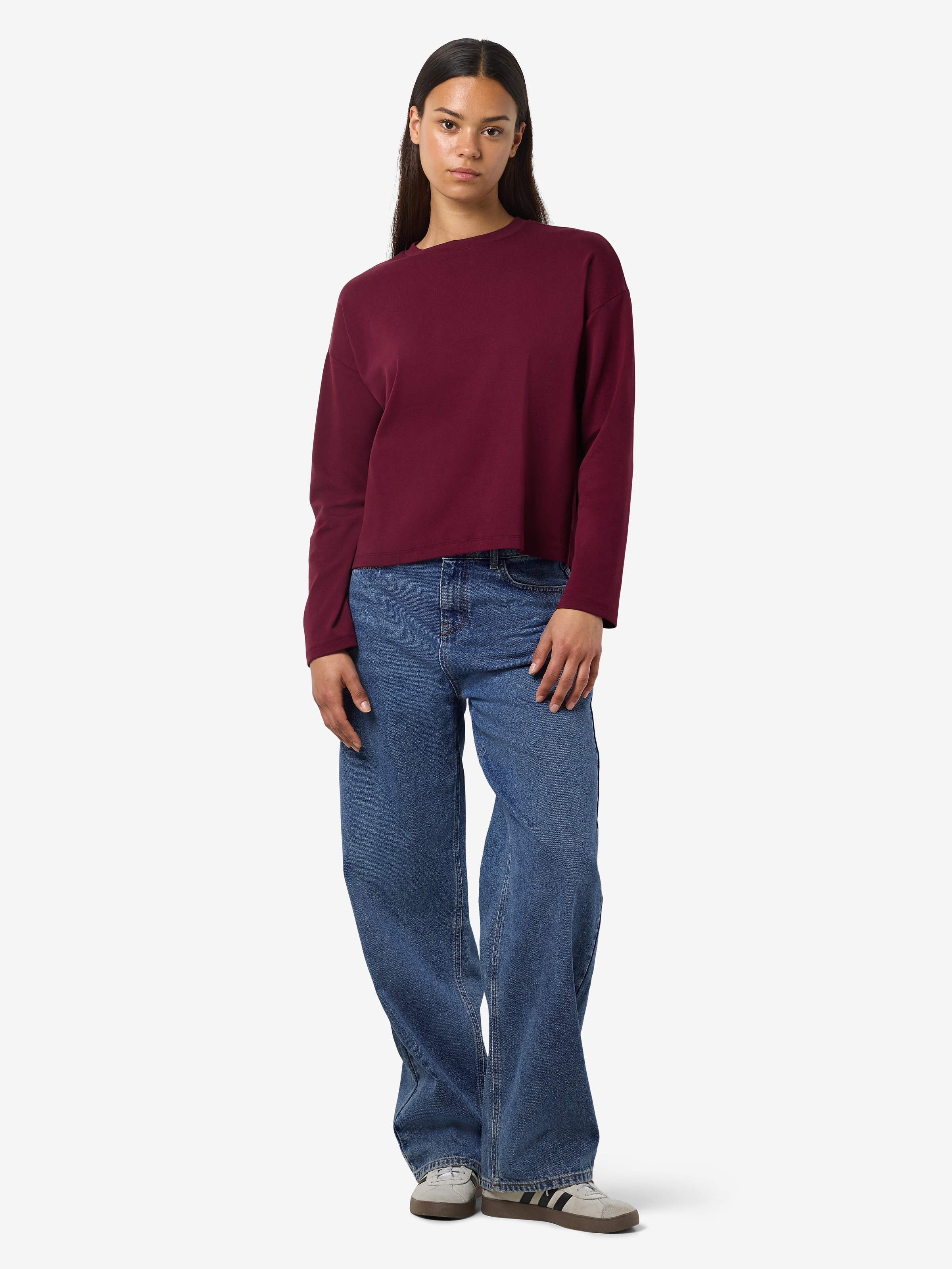 Noisy may Langarmshirt »NMMOCCA L/S REGULAR FIT TOP JRS FWD NOOS«