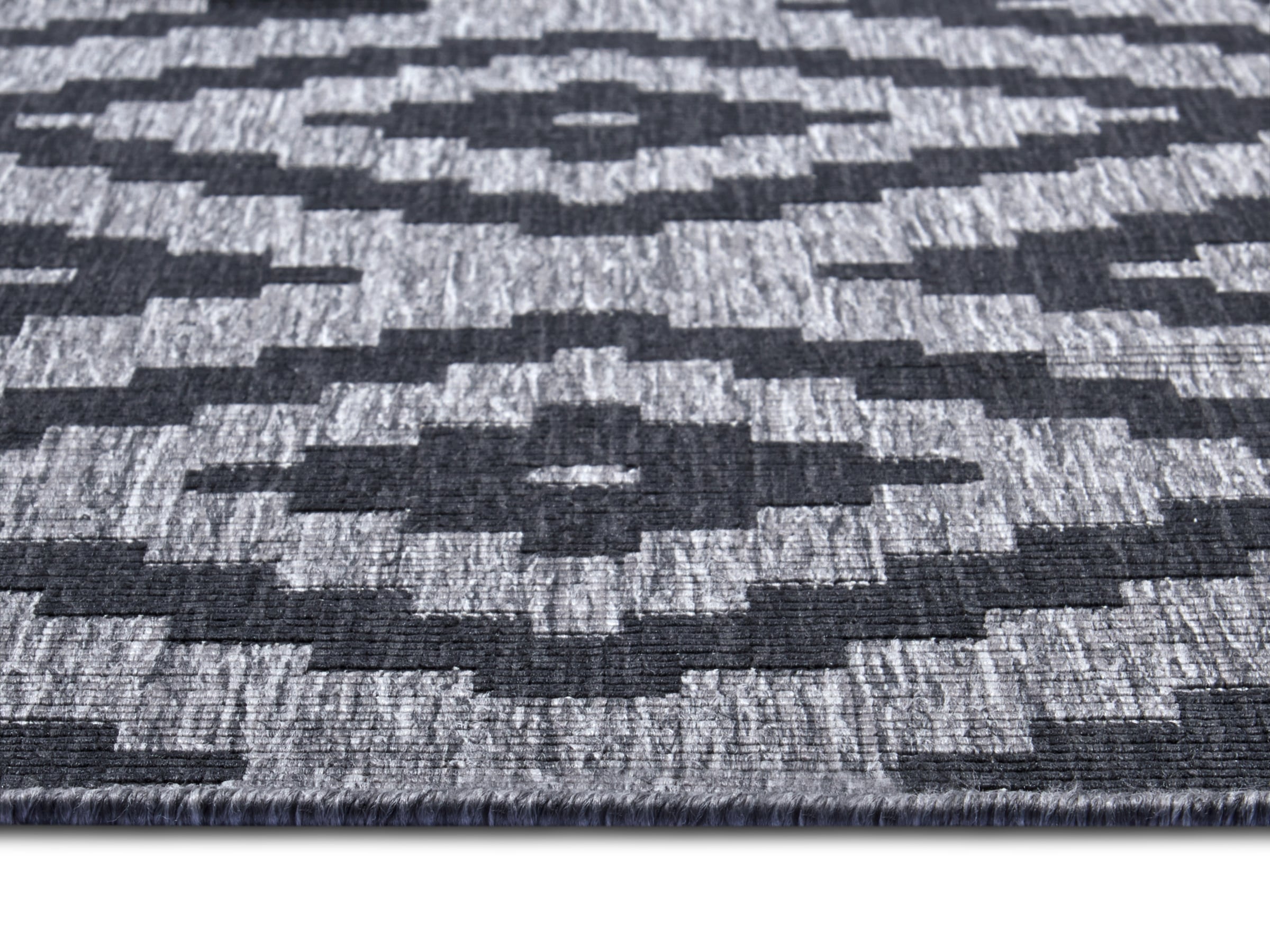 NORTHRUGS Teppich »Malta Wendeteppich«, rechteckig, 5 mm Höhe, In-& Outdoor, Wetterfest, Balkon, Terrasse, Raute, Läufer, Wohnzimmer