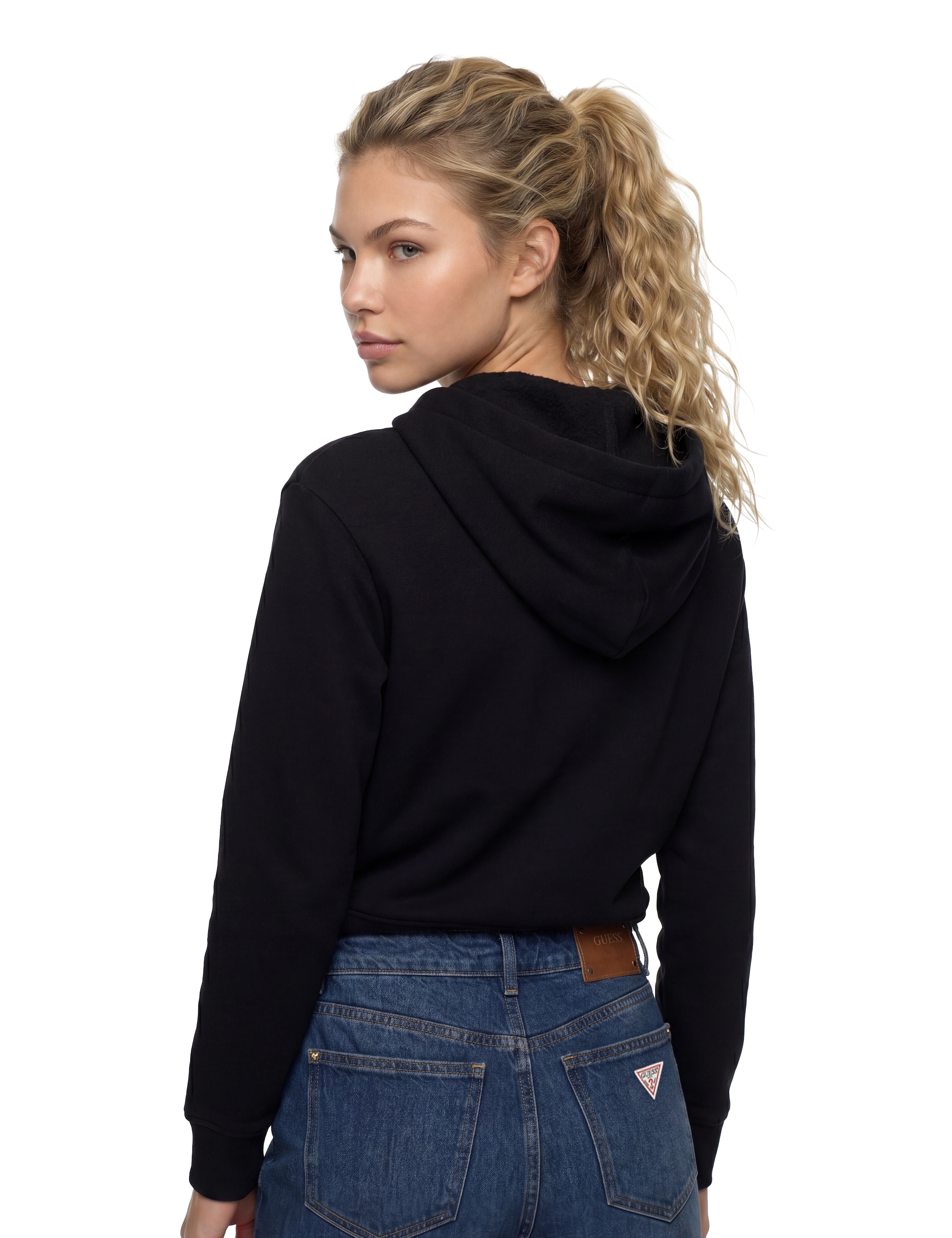 Guess Sweatjacke »NEW HOODED VICTOIRE SCUBA ZIP« mit Kapuze