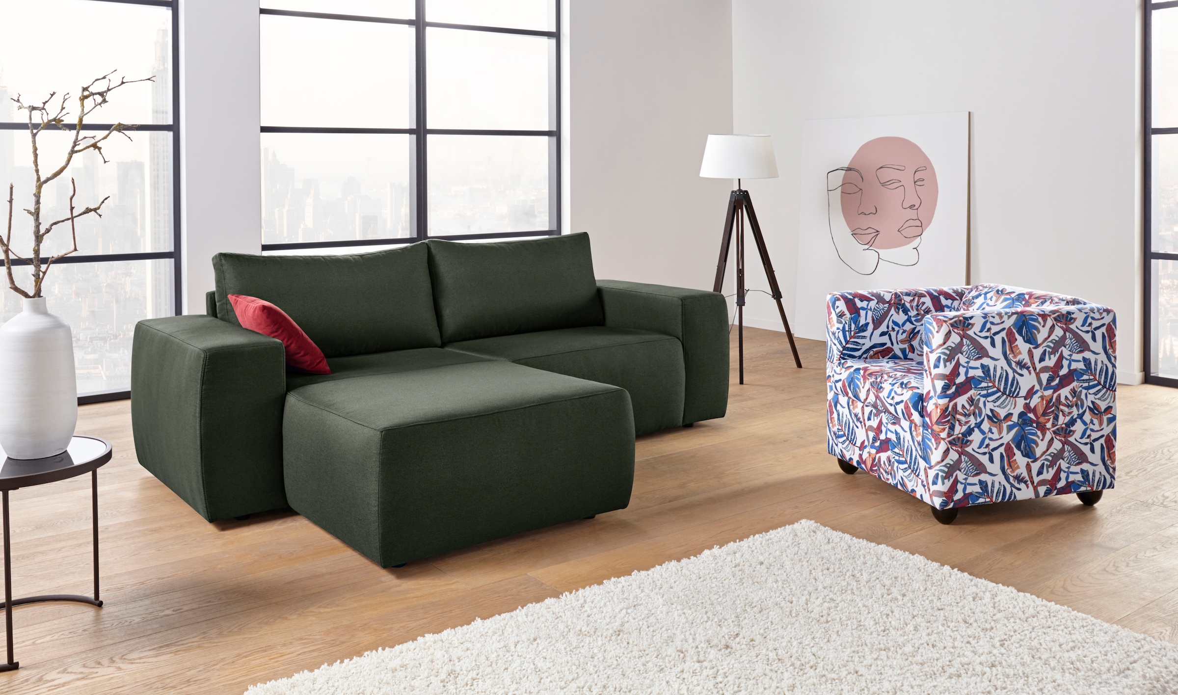 LOOKS by Wolfgang Joop Ecksofa »LooksII L-Form«, geradlinig und komfortabel