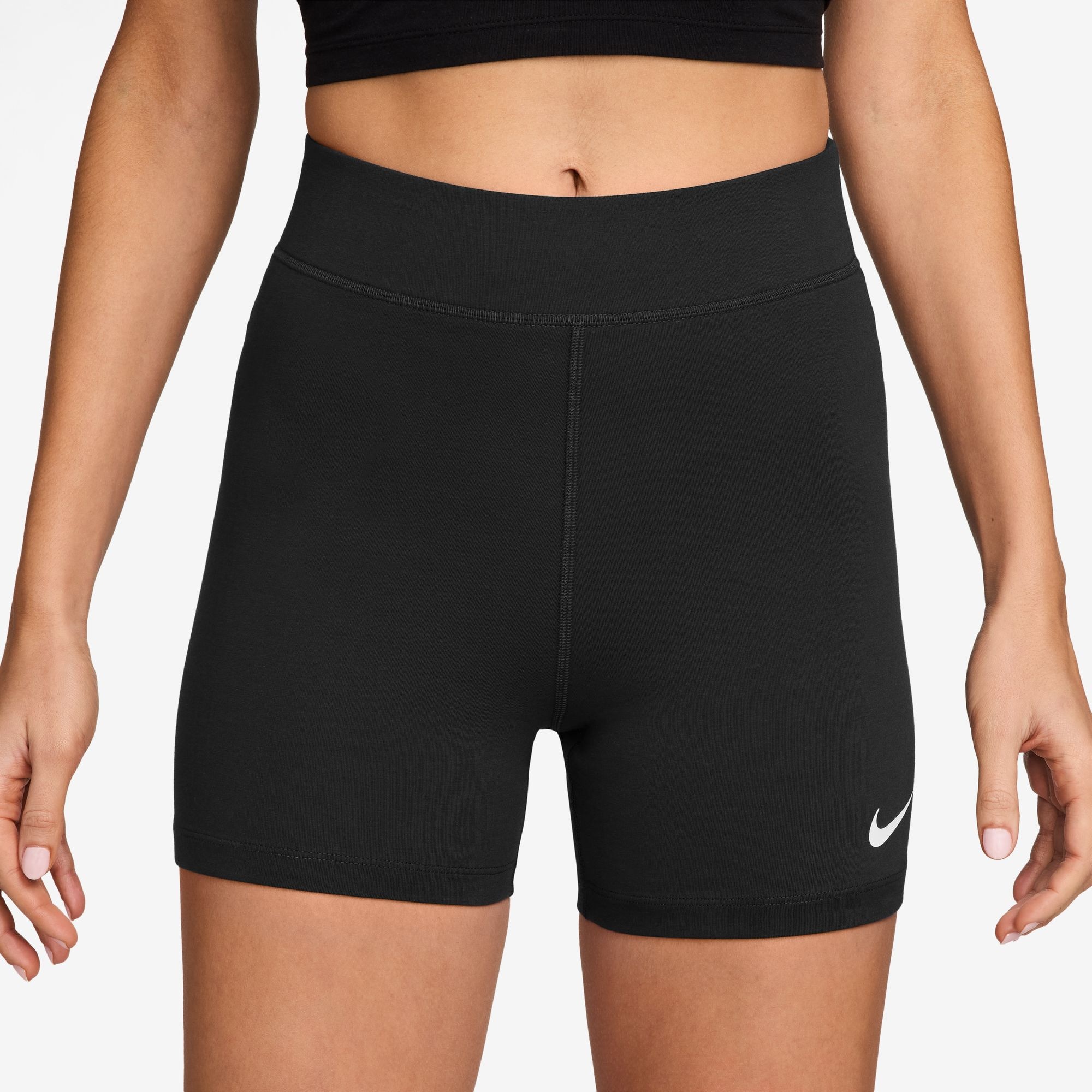 Nike Sportswear Leggings »Nike Sportswear Classic Women's High-Waisted 5" Biker Shorts«  5-Zoll-Länge, aus Baumwolle, Polyester und Elasthan