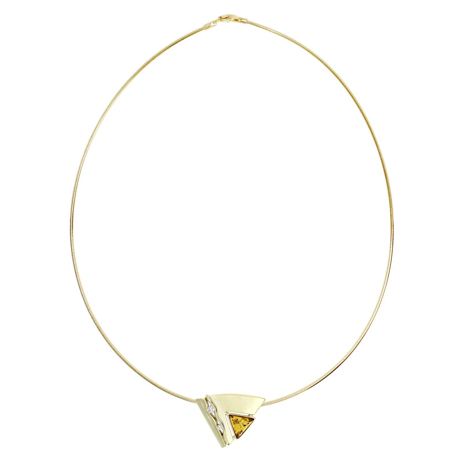 OSTSEE-SCHMUCK Kette mit Anhänger »- Gleiter-Benita - Silber 925/000, vergoldet - Bernstein/Zirk.«