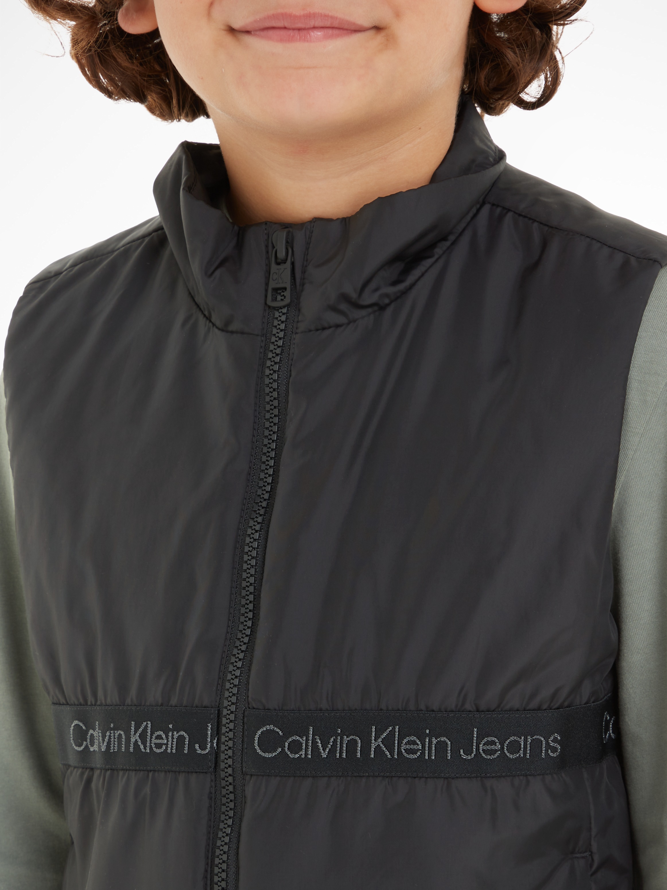 Calvin Klein Jeans Kurzweste »BOXY LIGHT PADDED TAPE VEST«, für Kinder bis 16 Jahre mit Calvin Klein Markenlabel