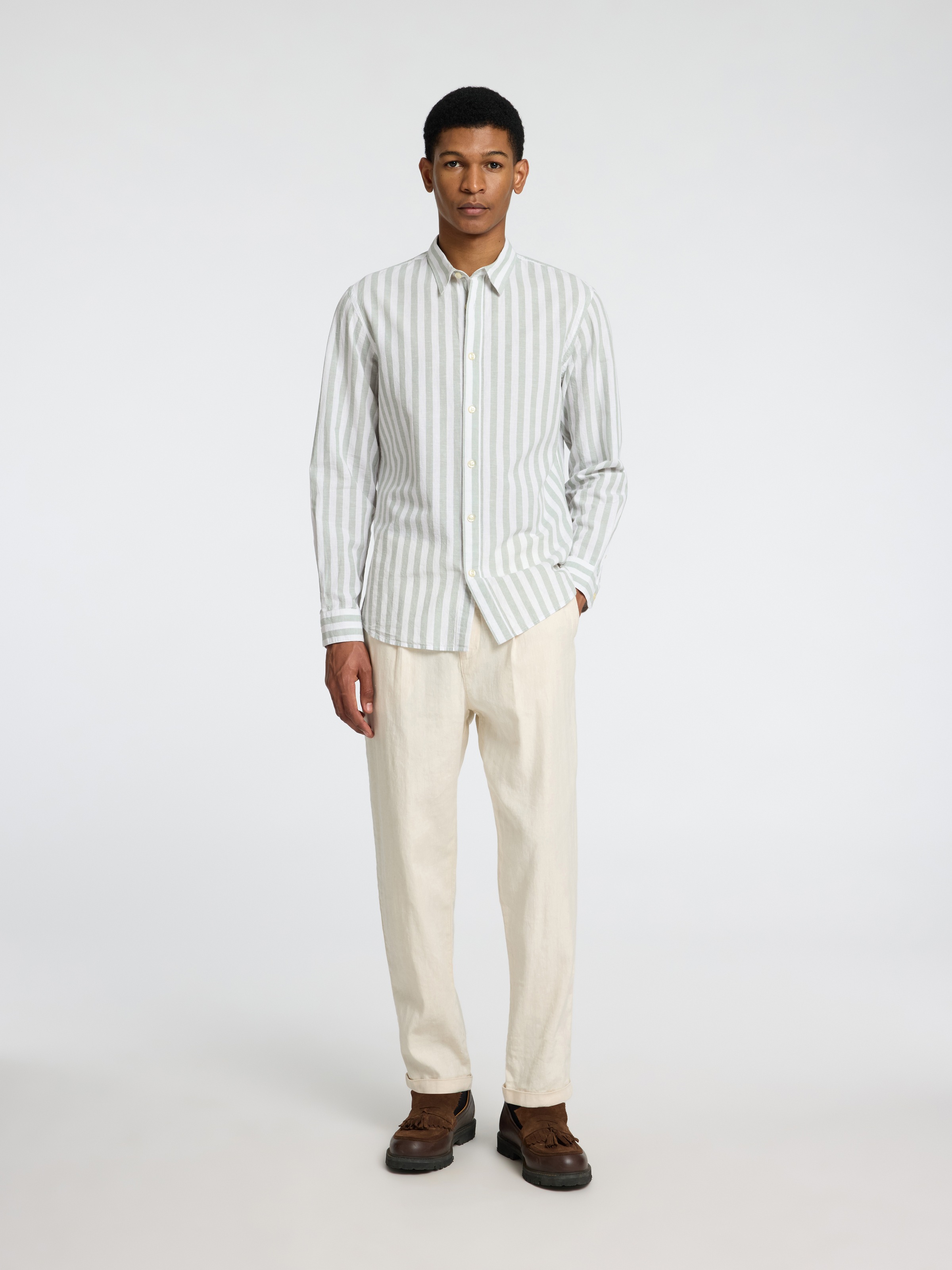 SELECTED HOMME Leinenhemd »NEW-LINEN SHIRT«, unifarben