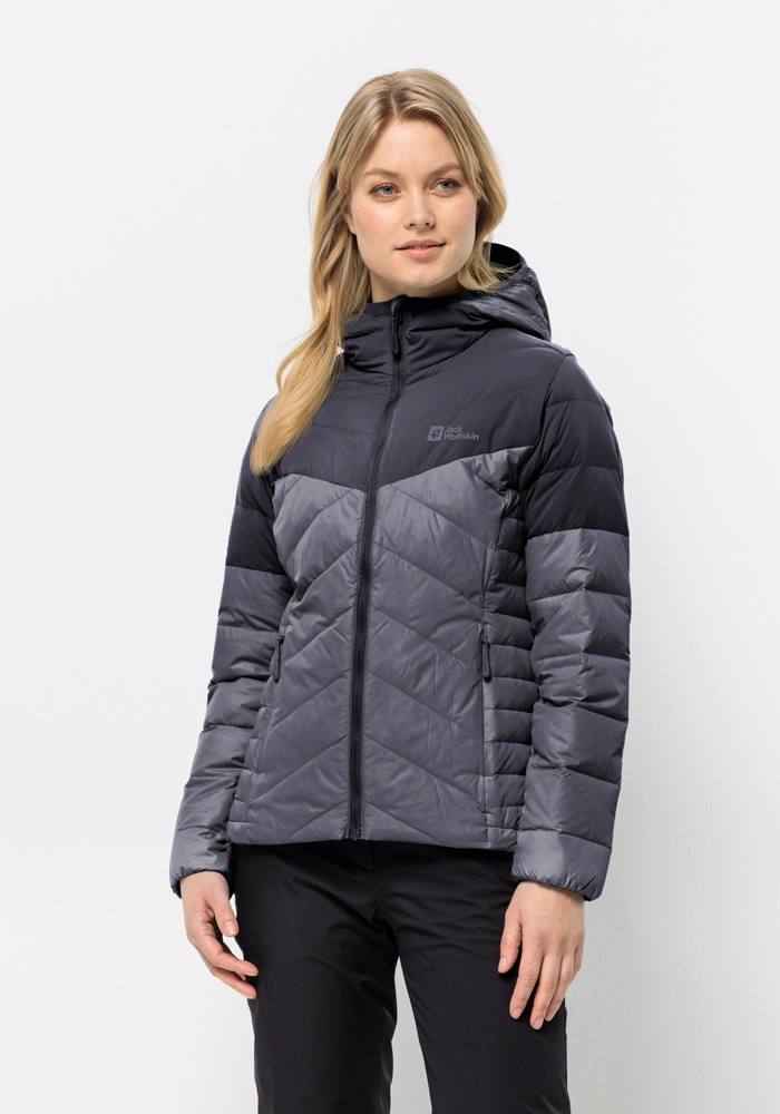 Jack Wolfskin Damen Daunenjacke »TUNDRA DOWN HOODY W« mitKapuze in grau, Größe S (36)