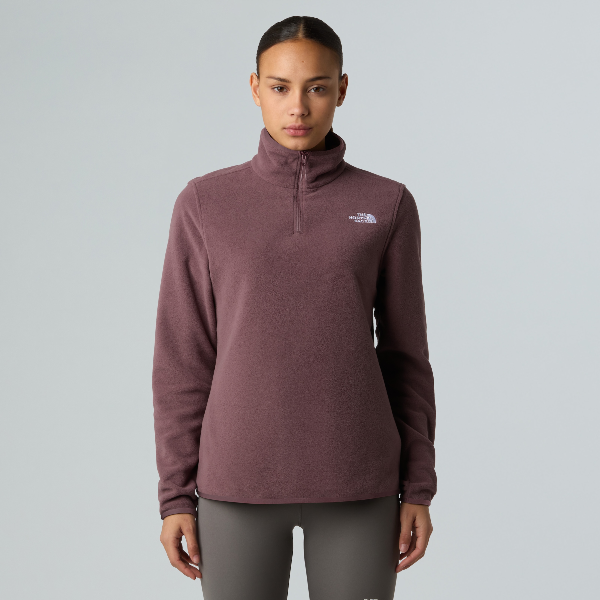 The North Face Strickfleece-Pullover »W GLACIER FLEECE 1/4 ZIP JACKET«, (1 tlg.)