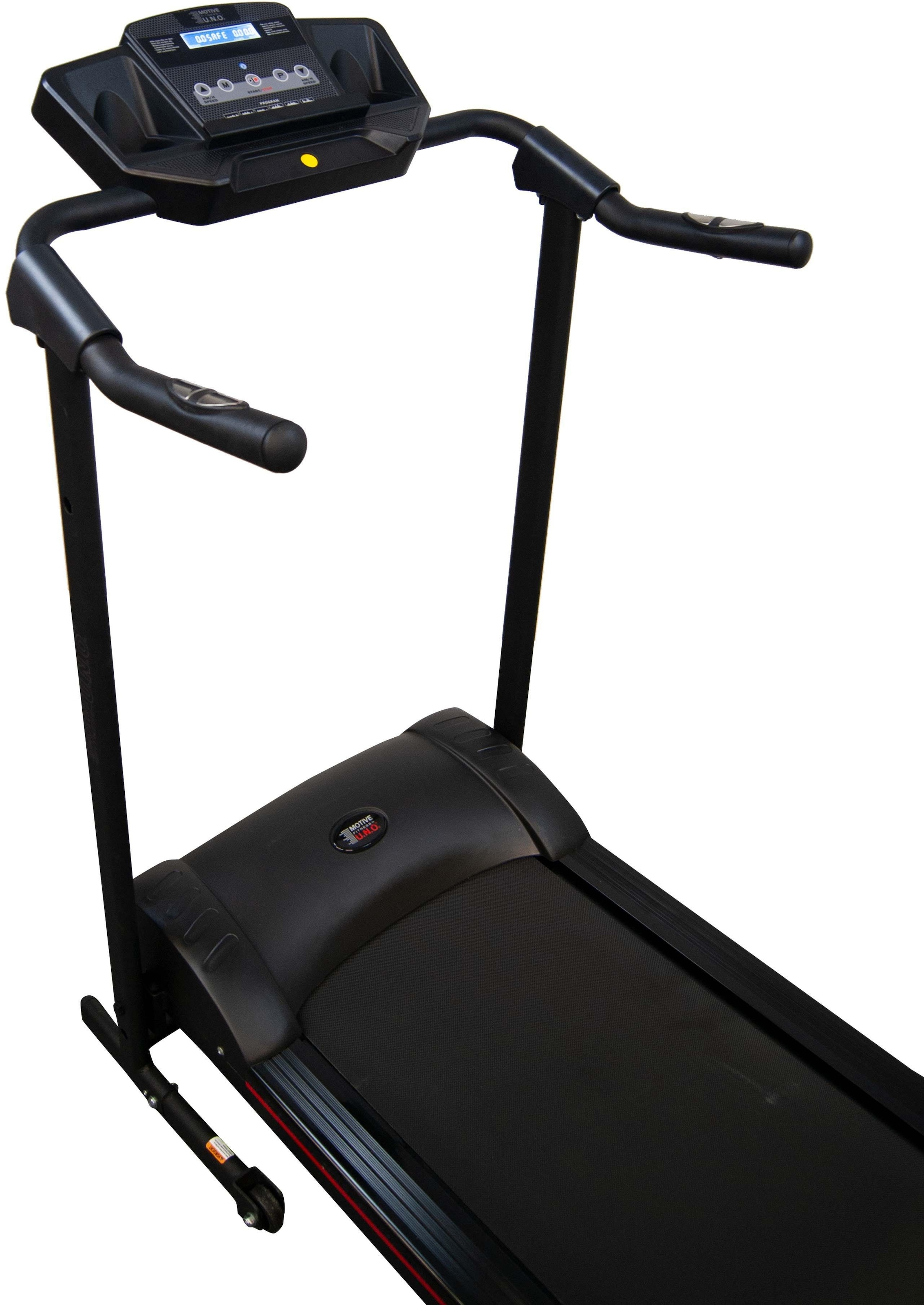 MOTIVE FITNESS by U.N.O. Laufband »Fit-Start Plus«, (Bluetooth Verbindung zur App FitShow möglich), bis max. 10 km/h, klappbar, Walking Pad, mit Tablet-Halterung