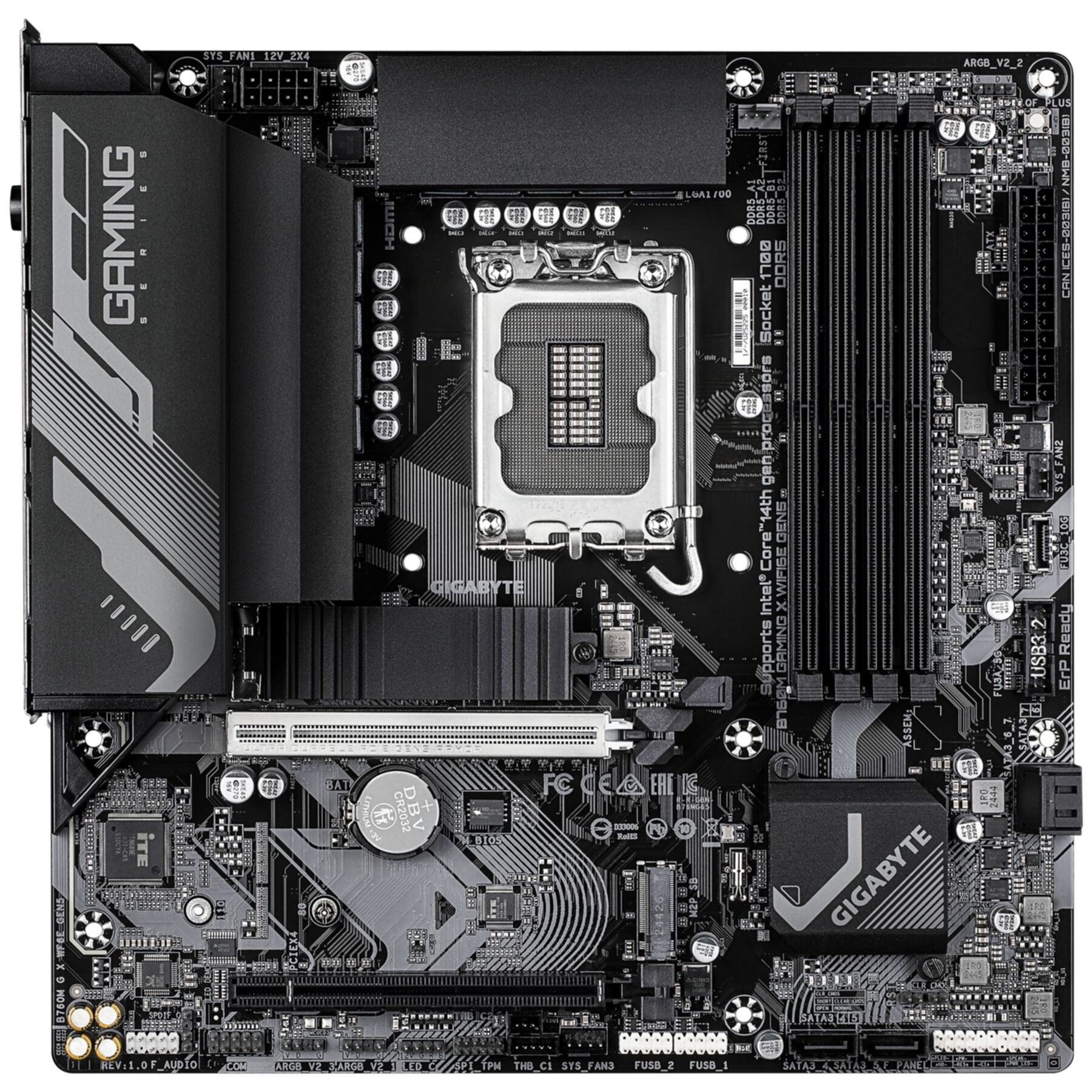 Gigabyte Mainboard »B760M GAMING X WIFI6E GEN5 Mainboard – Unterstützt Intel Core Prozesso«