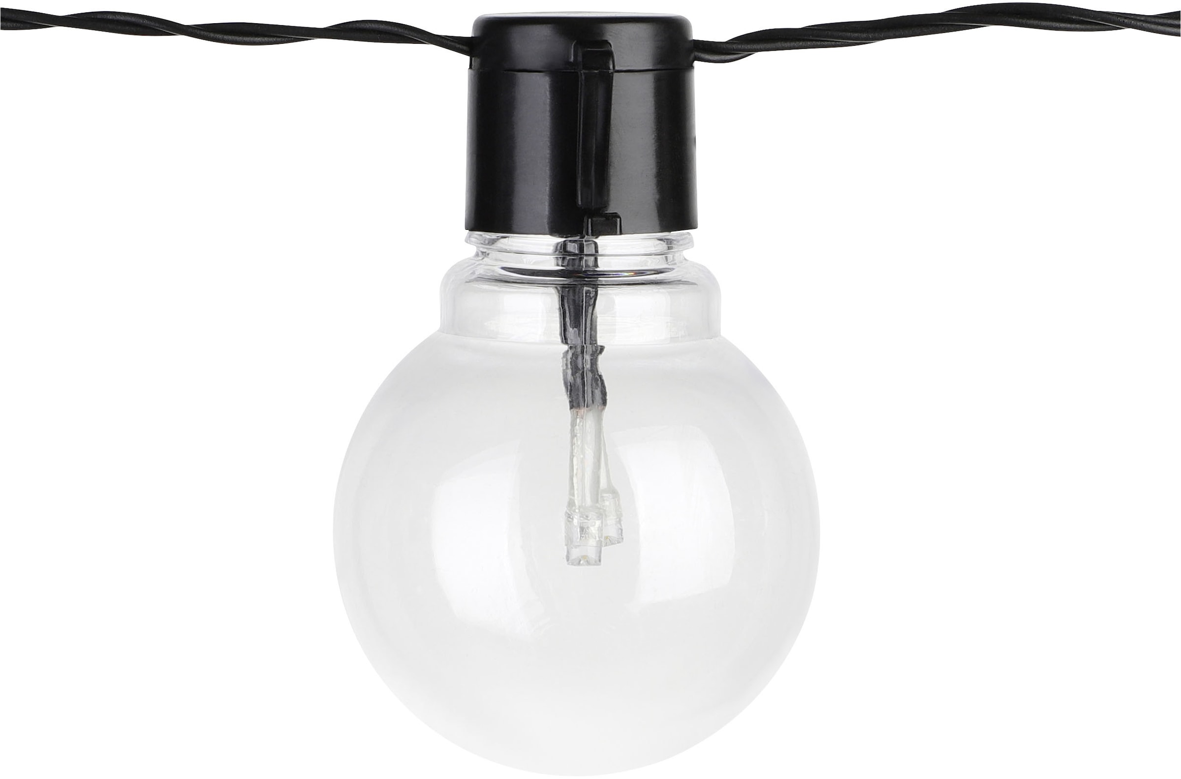 EGLO Lichterkette »LED Lichterkette , Balkon Deko, IP44, mit Glühbirnen, dekorative« 16 Stk.-flammig aus Kunststoff, 4,5m Kabel, 16 Birnen, Outdoor, Terrasse, Balkon