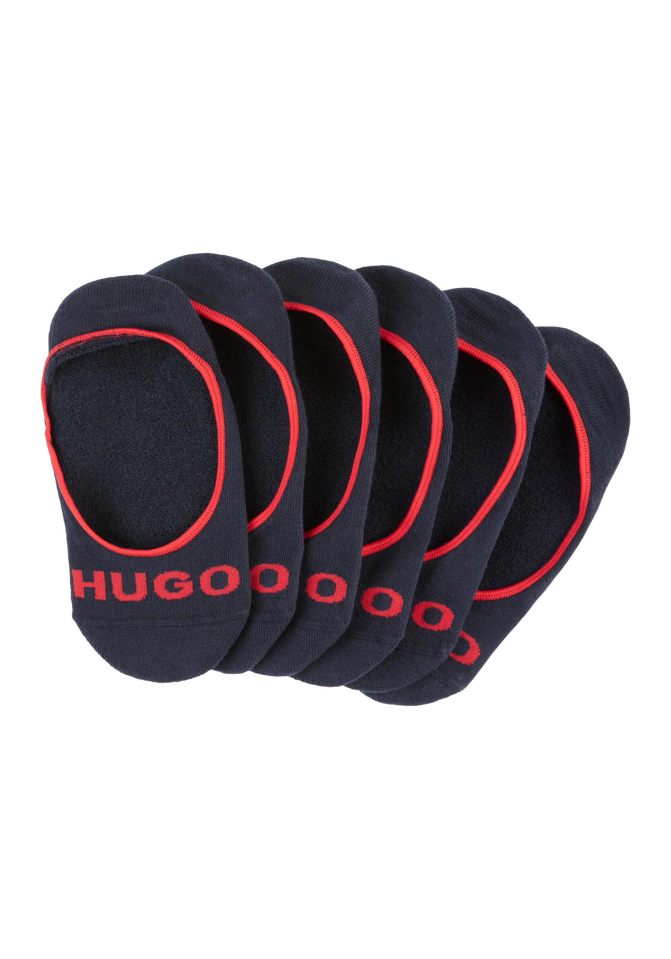 Hugo Underwear Füßlinge »3P SL PLUSH LOGO CC« Packung in blau, Größe 43-44