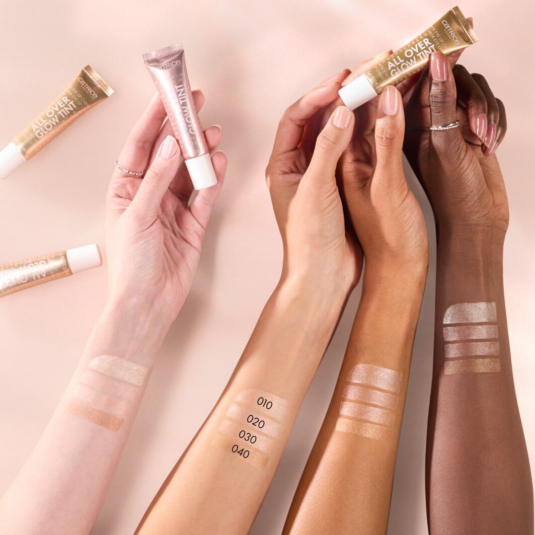Catrice Lippenöl »All Over Glow Tint«, (Set, 3 tlg.), Sanfter Schimmer, mit Vitamin C, vegan und ohne Parfüm.