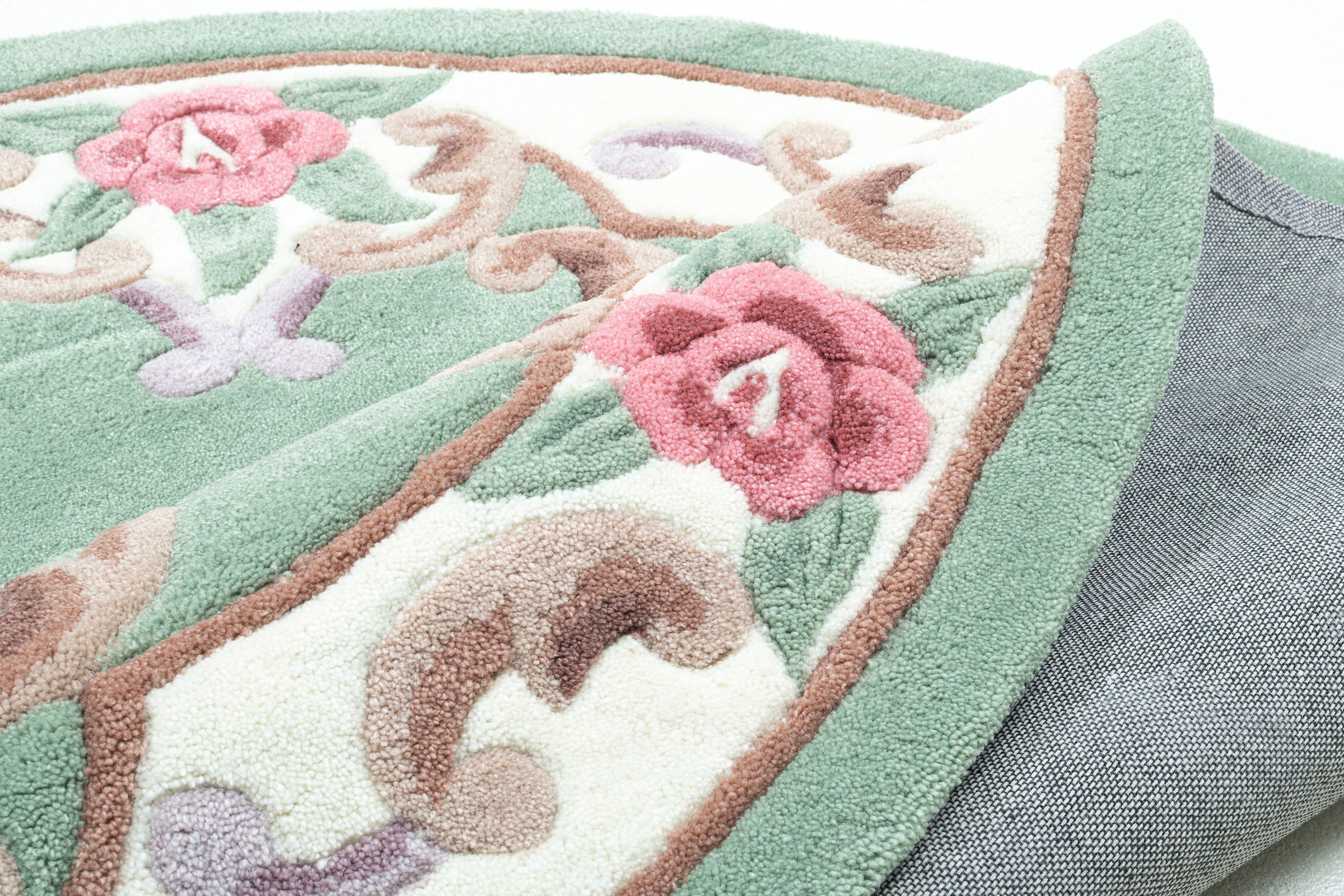 THEKO Teppich »Ming«, rund, 14 mm Höhe, hochwertiges Acrylgarn, ideal im Wohnzimmer & Schlafzimmer