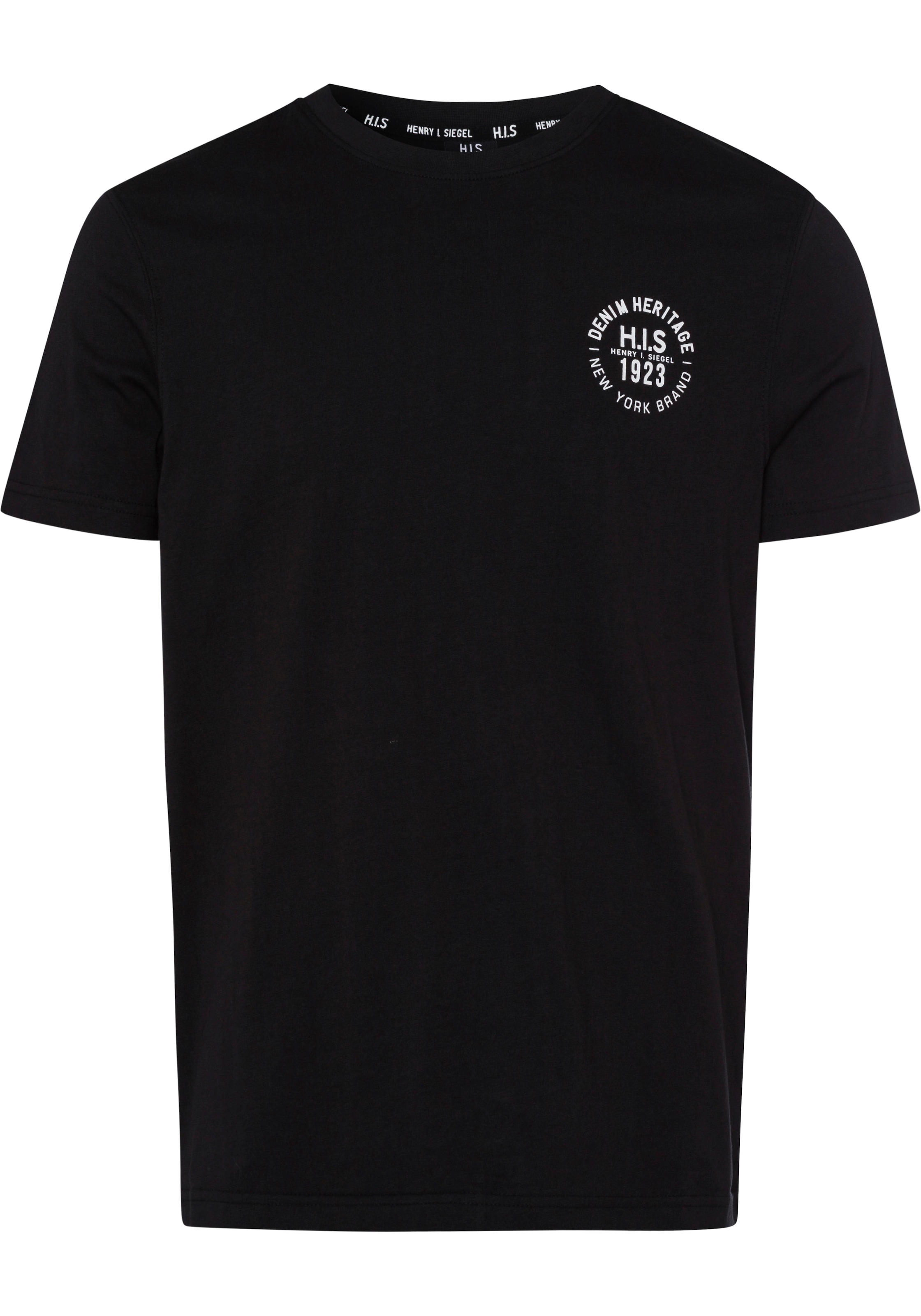 H.I.S T-Shirt, (Packung, 3 tlg., 3er-Pack), schmal geschnitten, bedrucktes Design, aus 100% Baumwolle