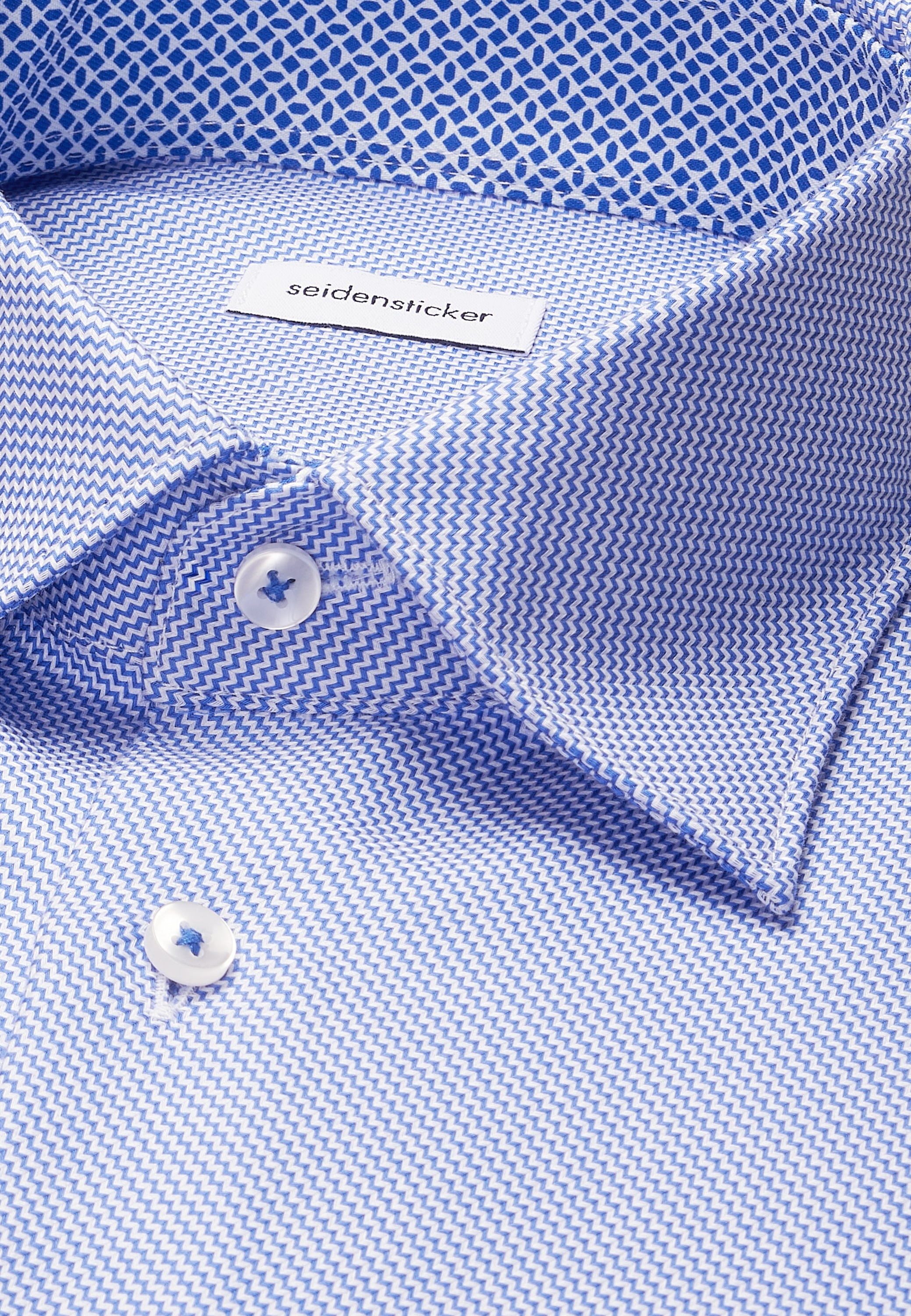seidensticker Businesshemd »Schwarze Rose« Regular 1/1 Covered-Button-Down-Kragen Struktur