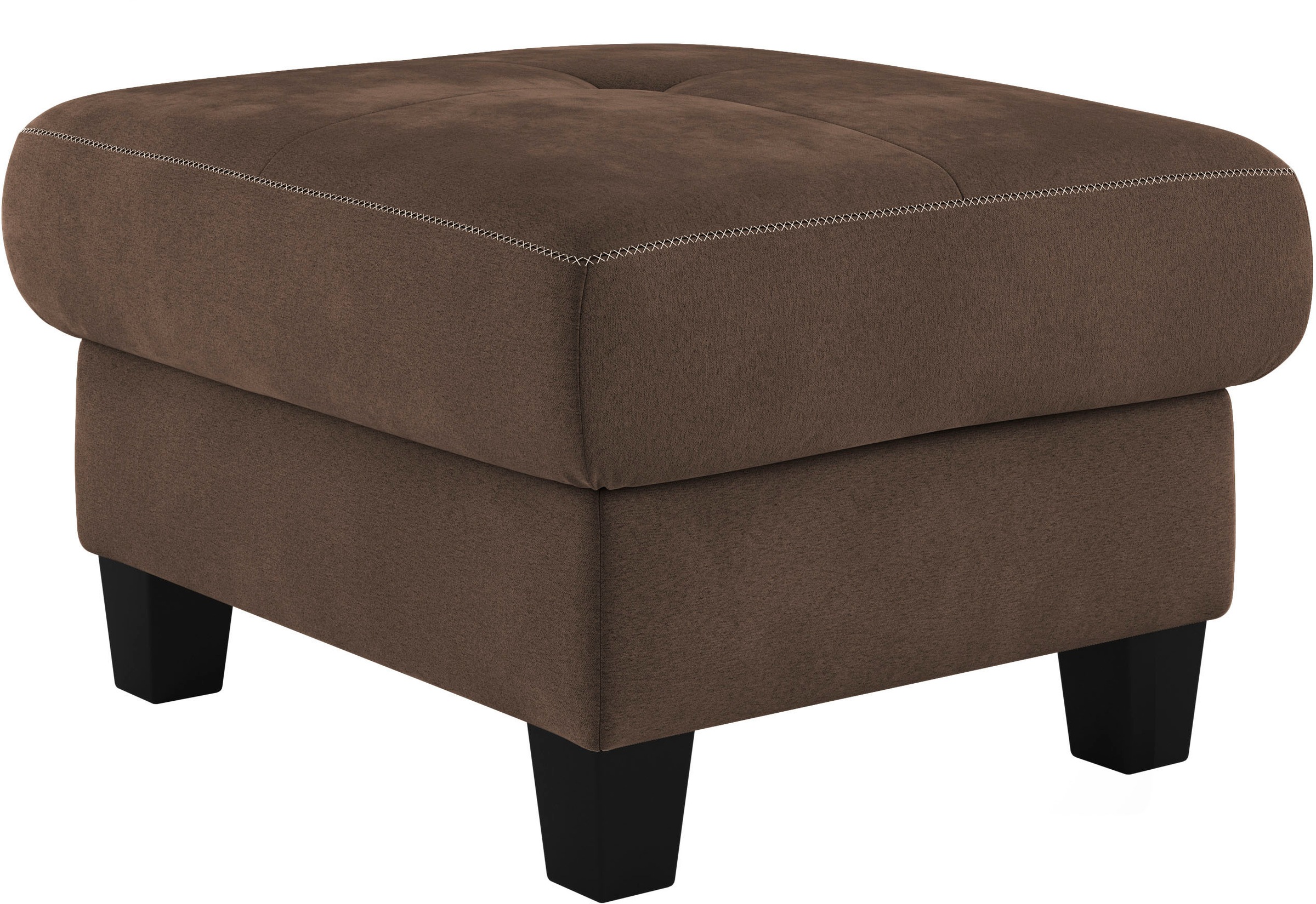 Places of Style Polsterhocker »Varese«, Kreuznaht in beige