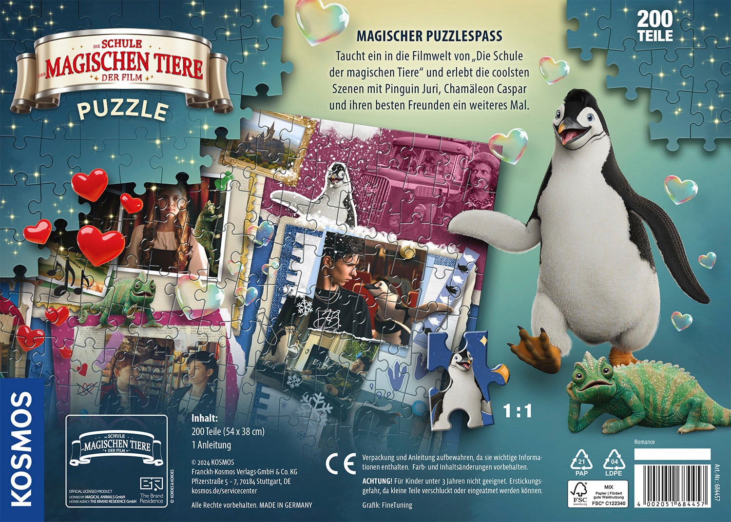 Kosmos Puzzle »Die Schule der magischen Tiere, 200 Teile«, Made in Germany