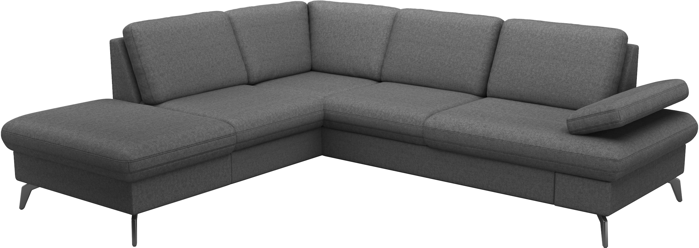 sit&more Ecksofa »Morris Jubi L-Form, B: 238 cm« mit Armteilfunktion & 1 Zierkissen, optional Bettfunktion