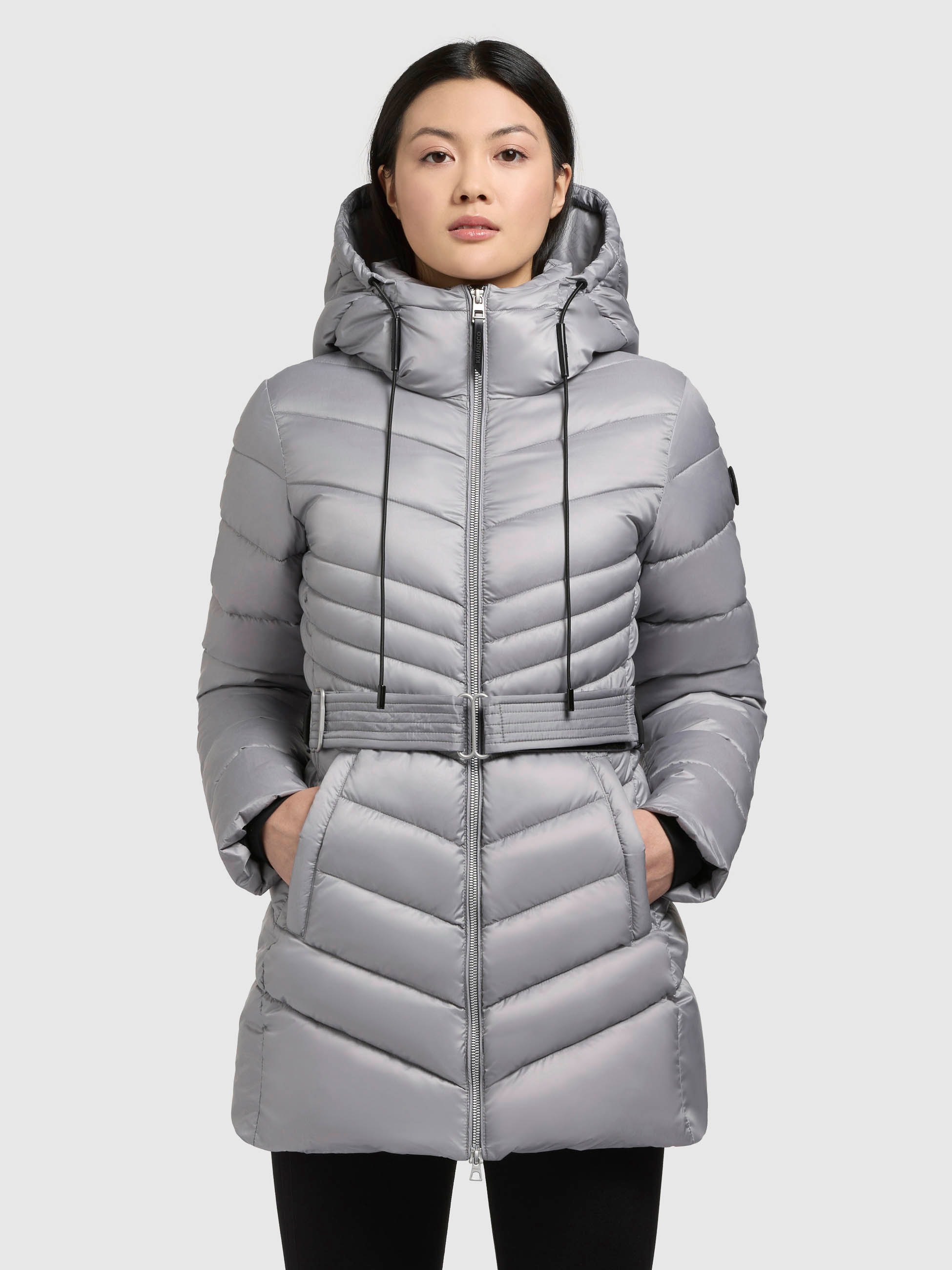 Khujo Damen Steppjacke »SELMA« mit Kapuze in blau, Größe L (40)