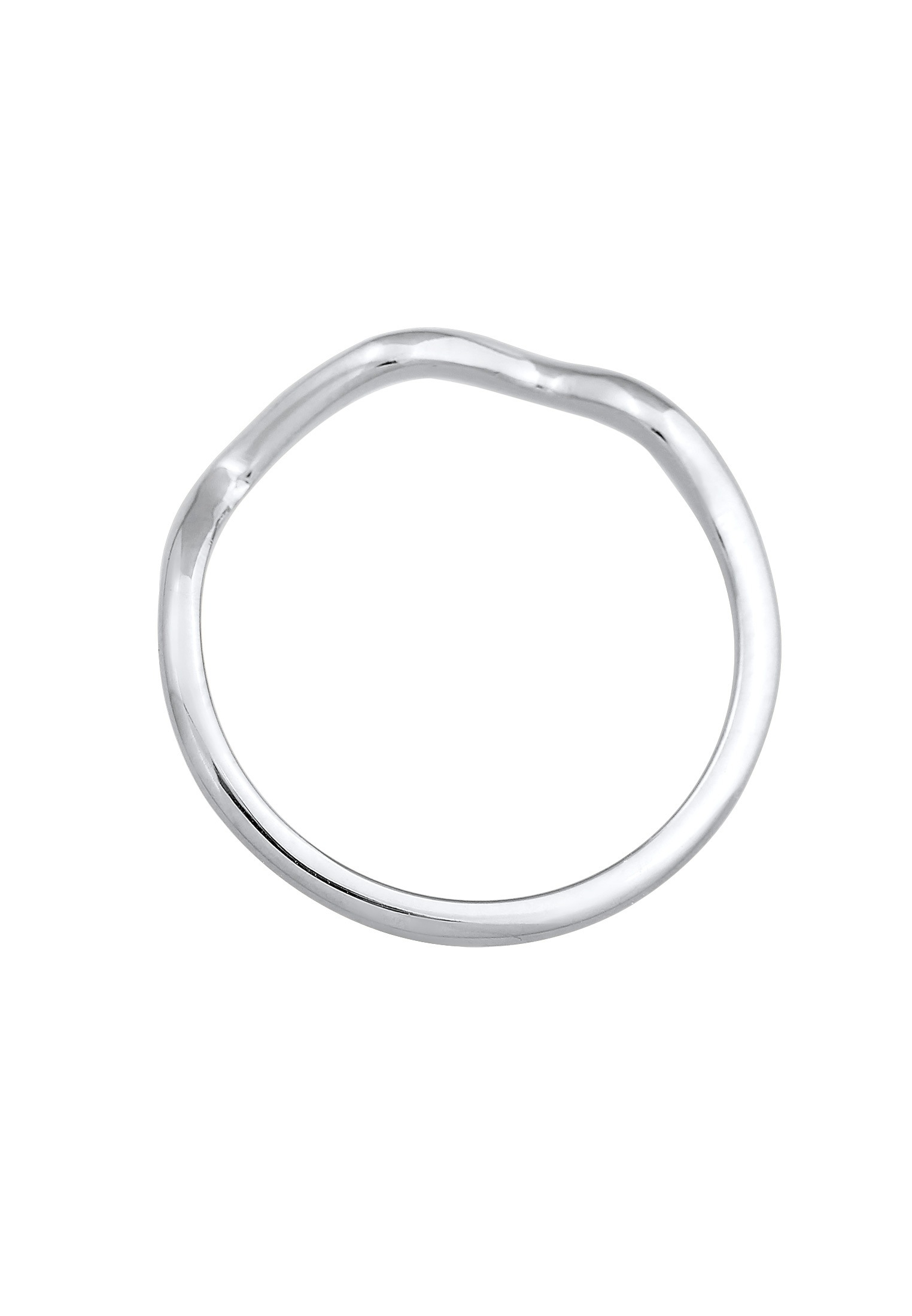 Elli Silberring »Ring Wellen Minimal Geo Trend 925 Silber«