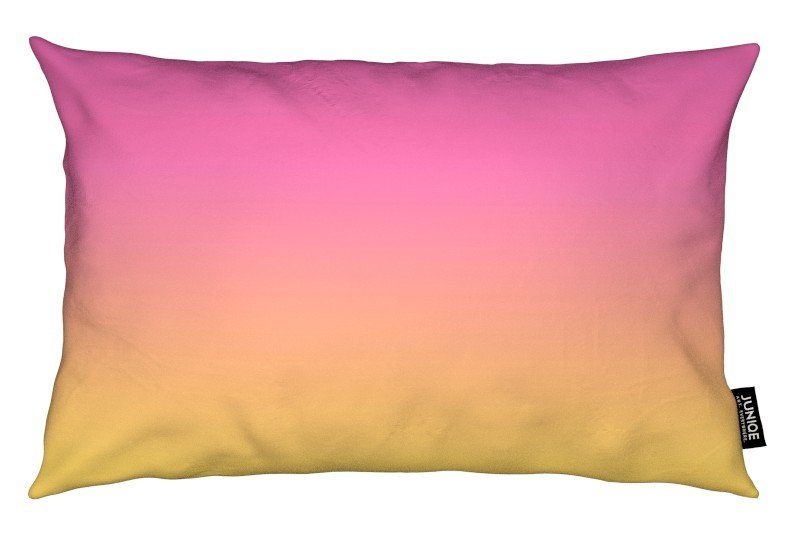 Juniqe Dekokissen »A Flamingo Sunset«, Weiches, allergikerfreundliches Material