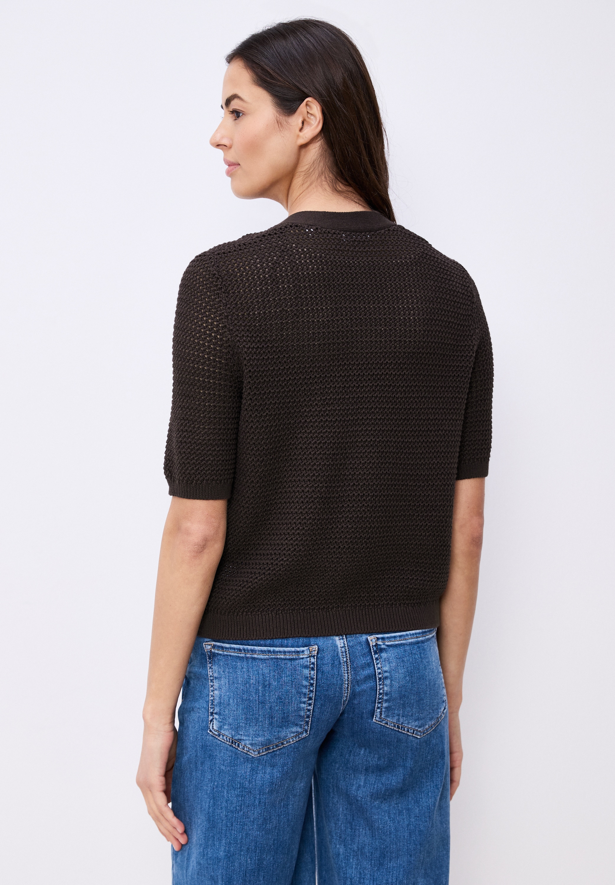 STREET ONE Cardigan mit V-Neck und Struktur