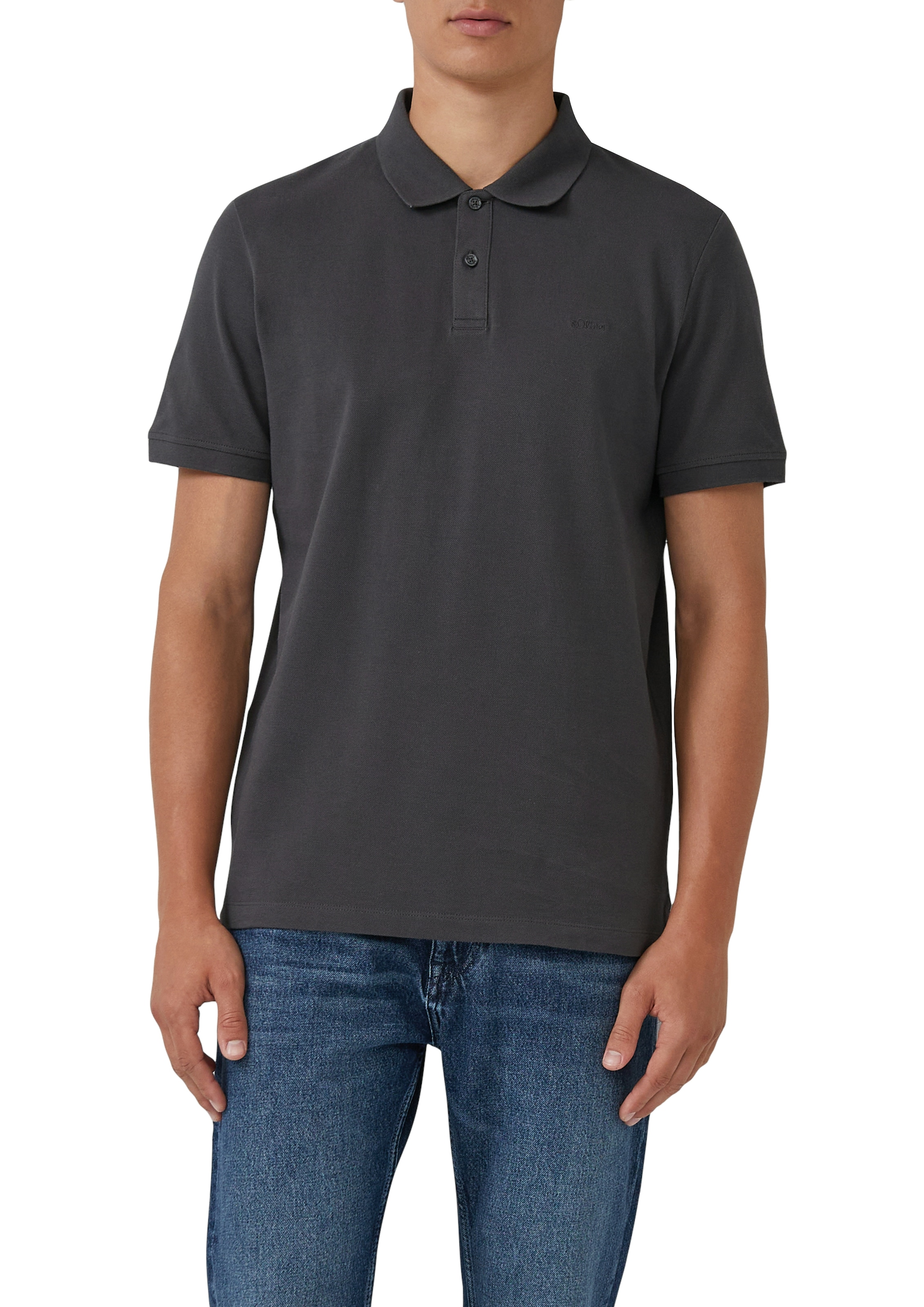 s.Oliver Poloshirt, (Packung, 2 tlg.), mit Logo Stickerei