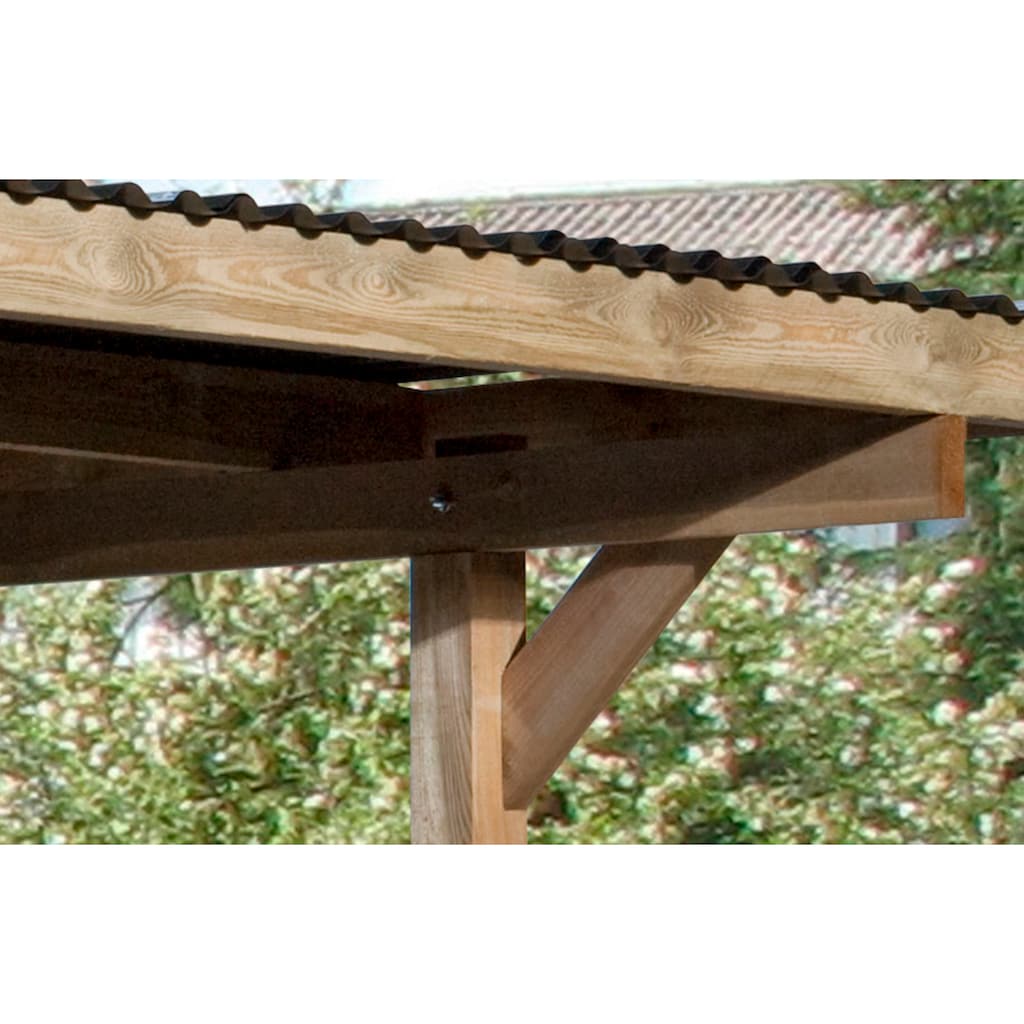 weka Einzelcarport »606 Gr.2«, Holz, 250 cm, braun