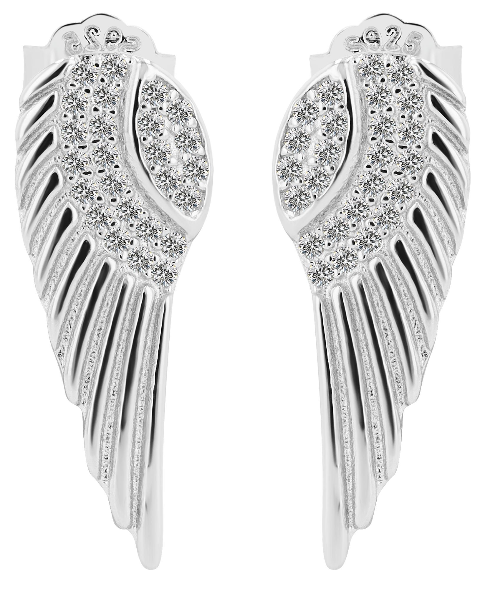 Adelia´s Paar Ohrstecker »Damen Ohrringe ¿ Ohrstecker Flügel aus 925 Silber«