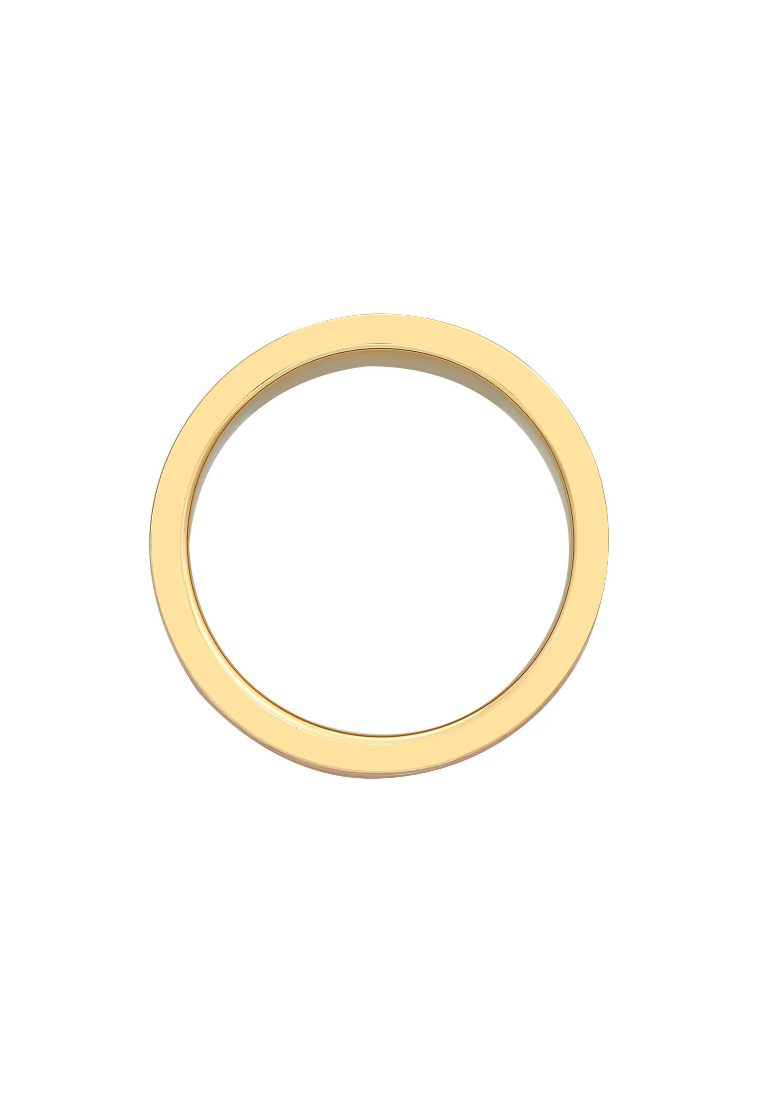 Elli Silberring »Ring Rillen Emaille 925 Silber vergoldet«
