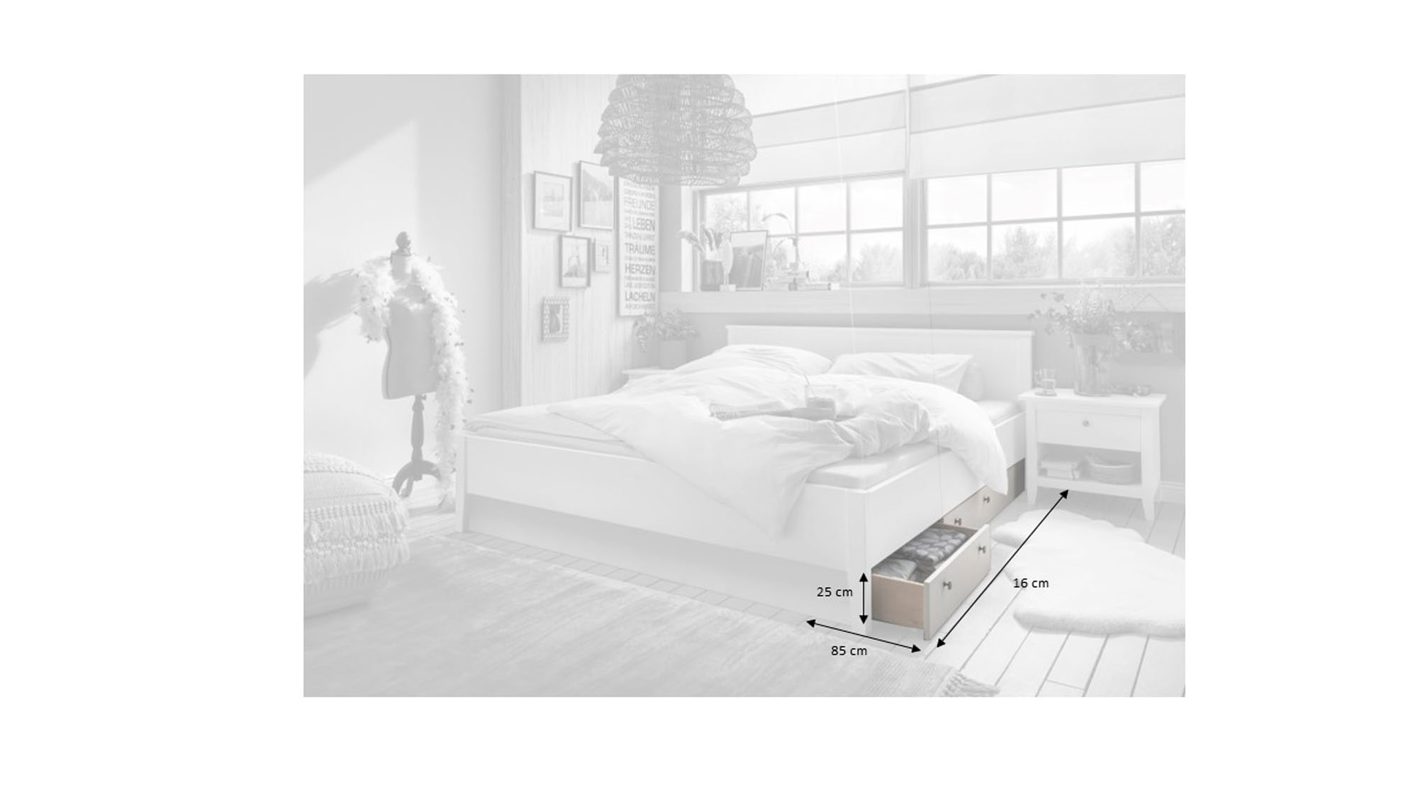 Lüttenhütt Bettschubkasten »Solvita«, Schubladen für Unterbau Betten