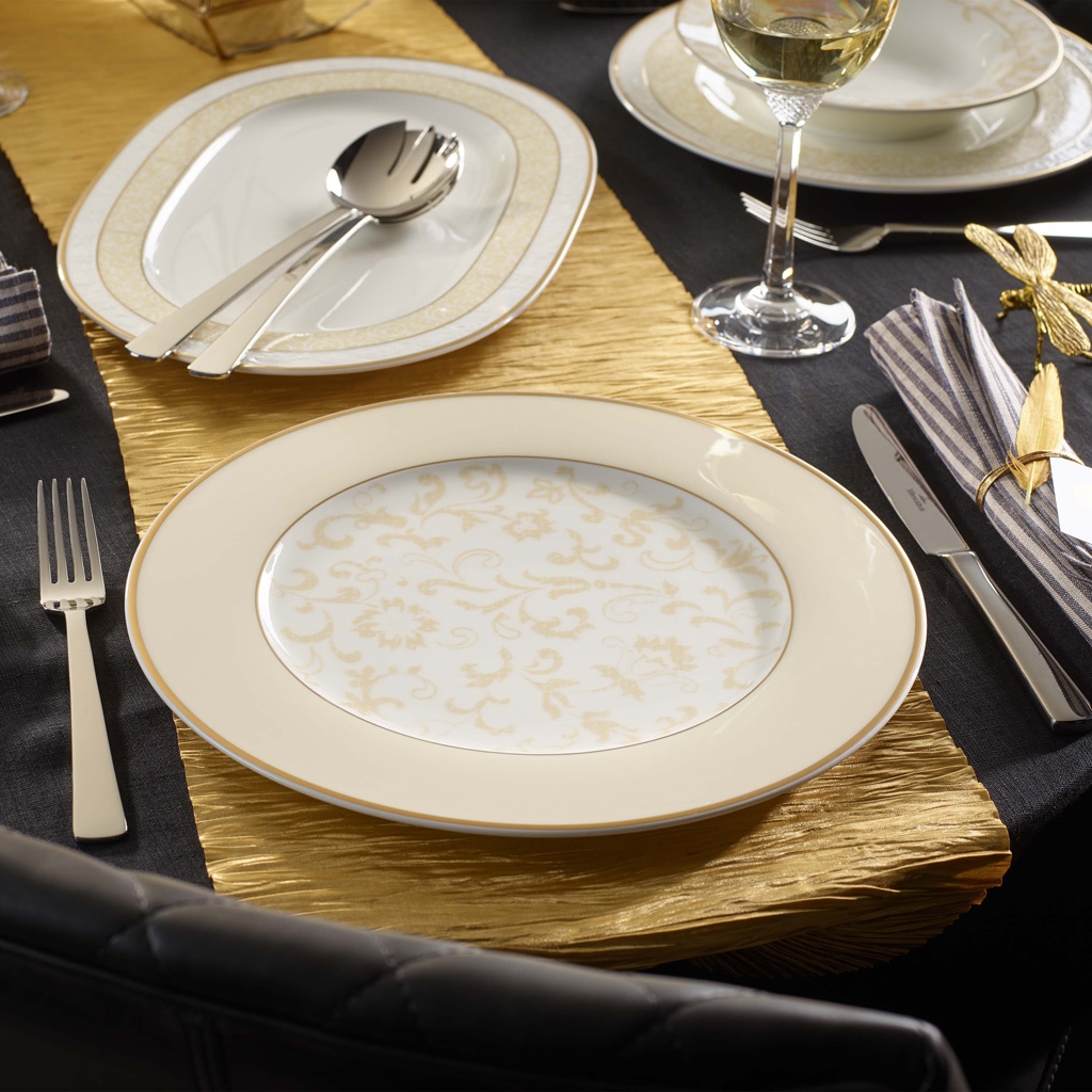 Villeroy & Boch Brotteller »Brotteller Ivoire ø 18 cm weiß-gold«