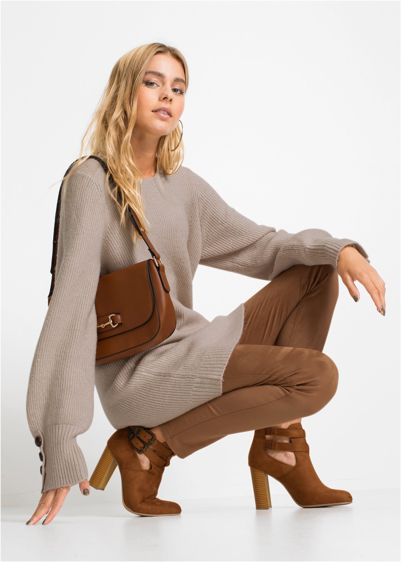 bonprix Longpullover »Longpullover mit Knöpfen« Longpullover mit Knöpfen