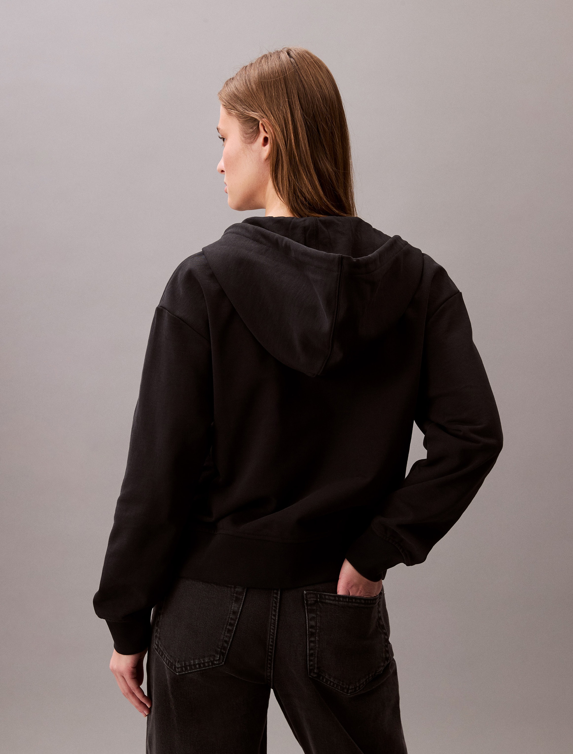 Calvin Klein Jeans Sweatjacke »MNLG FRNCH TRRY FZ B«, Mit Rundhalsausschnitt