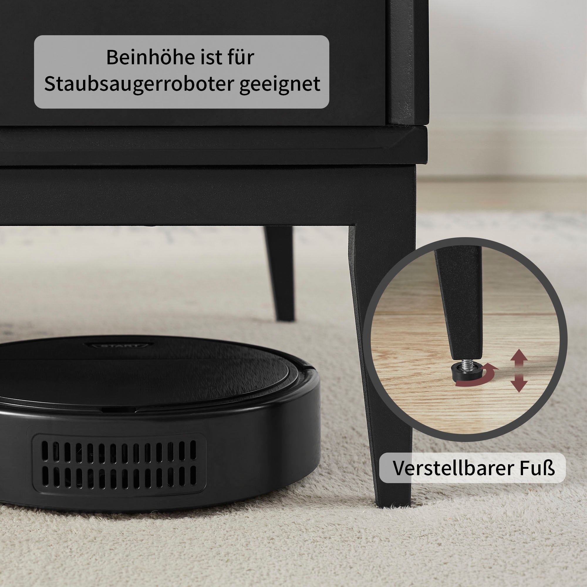 Leonique Couchtisch »Lavisha« Keramikplatte, Eisengestell und FSC-zertifiziertes Holz, Breite 110 cm