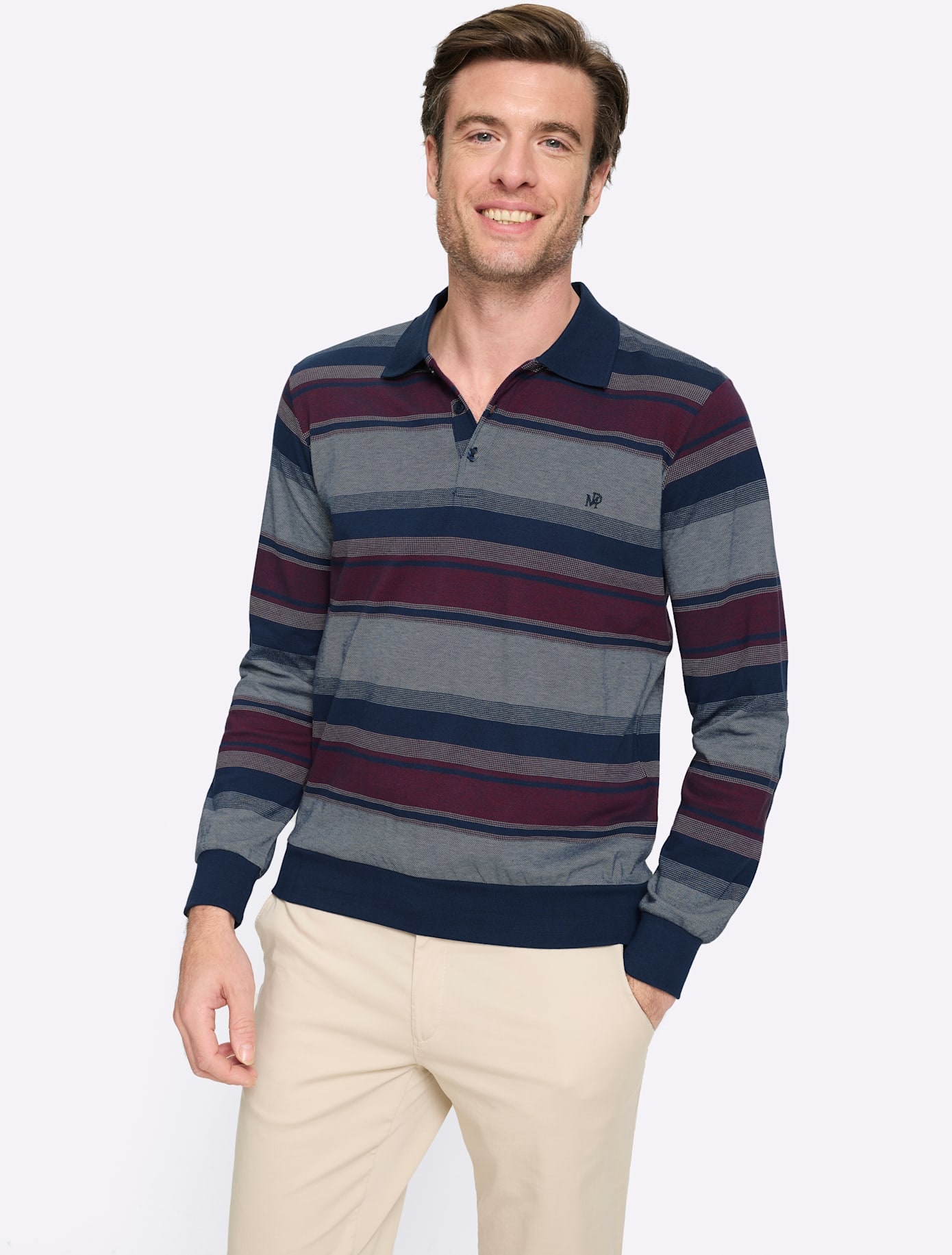 Marco Donati Poloshirt »Langarm-Shirt« 1